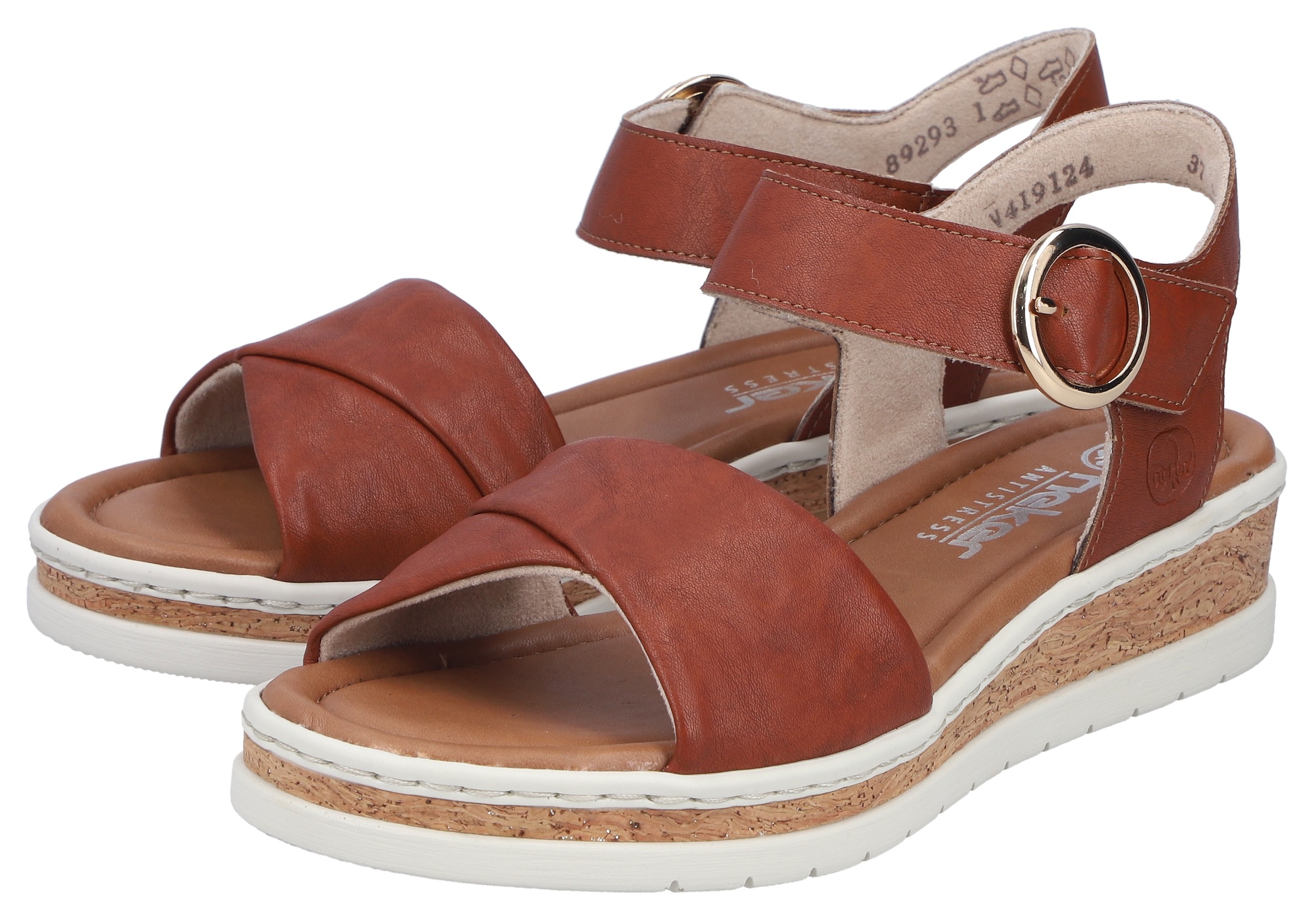 Rieker Sandales compensées  Chaussure d'été, chaussure de vacances, sandale avec scratch