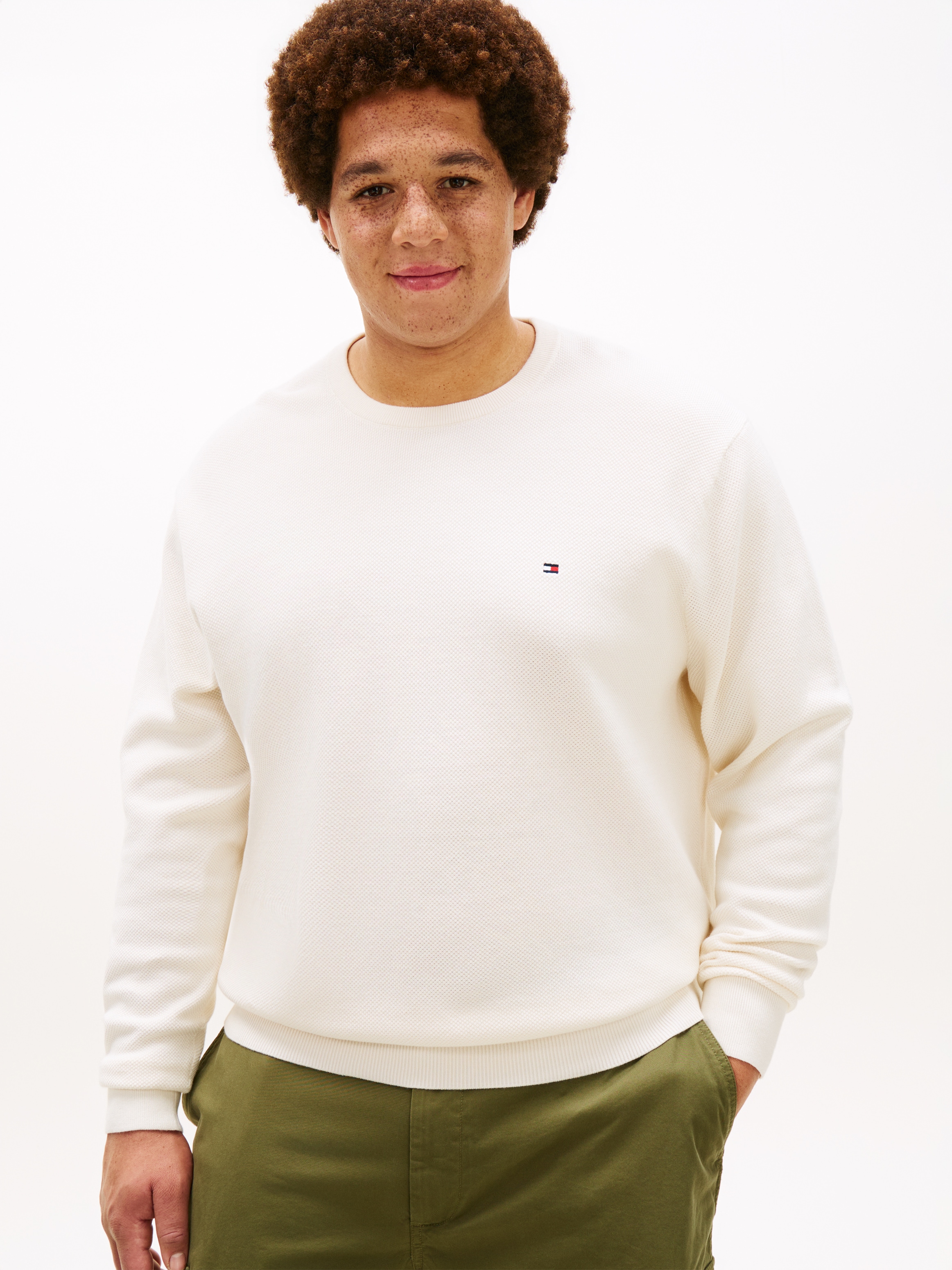 Tommy Hilfiger Big & Tall Rundhalspullover »ESSENTIAL STRUCTURE CREW NECK« Grosse Grössen, regular fit