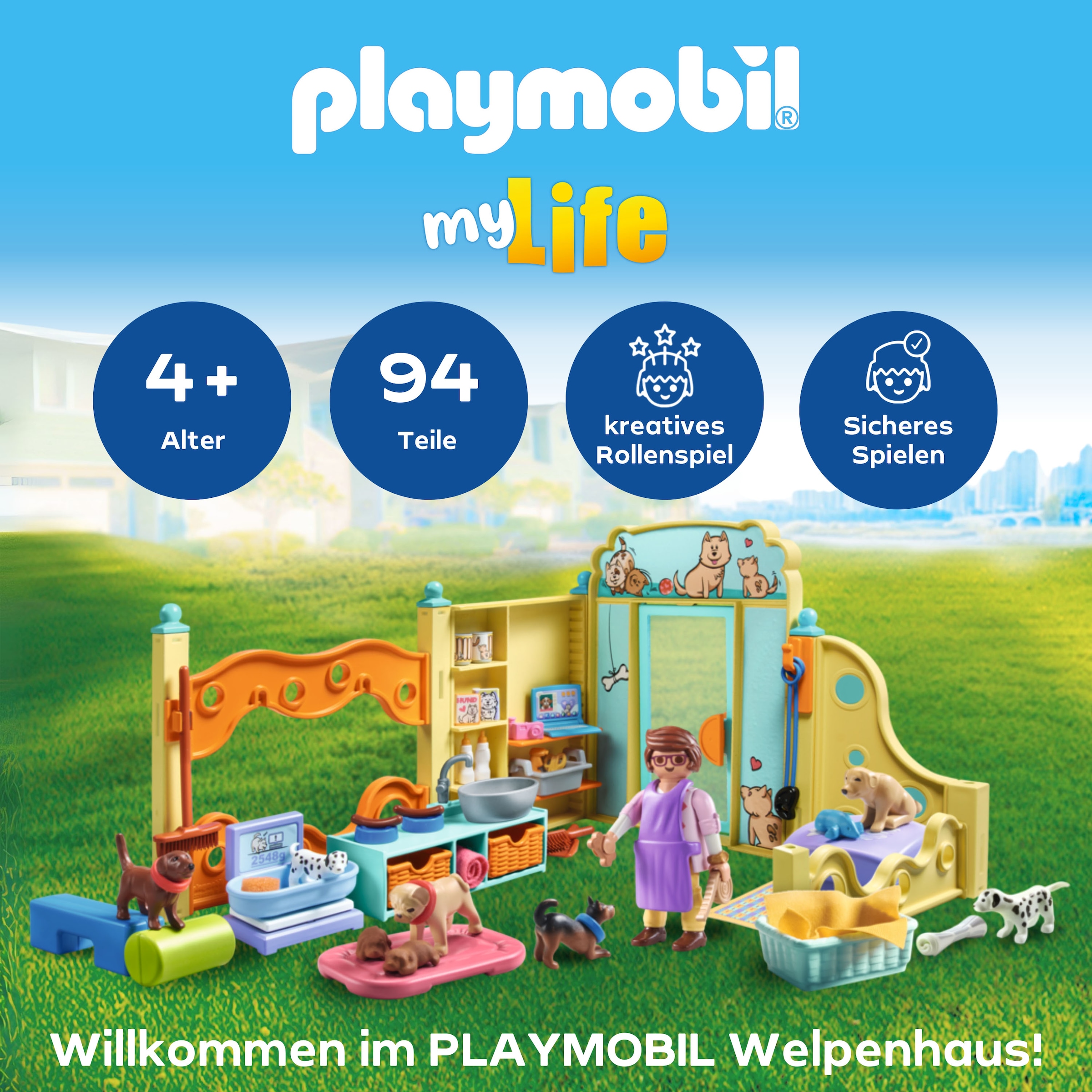 Playmobil® Konstruktions-Spielset »Welpenhaus (71743), Playmobil My Life«