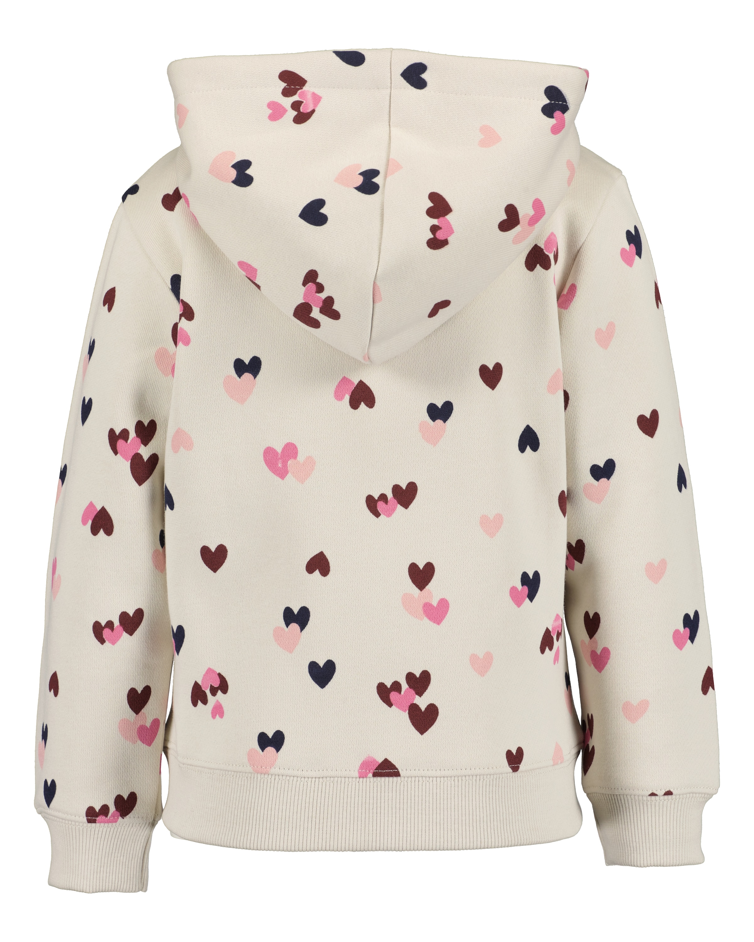 Blue Seven Kapuzensweatjacke mit Kängurutasche und tollem Schmetterlings-Alloverdruck