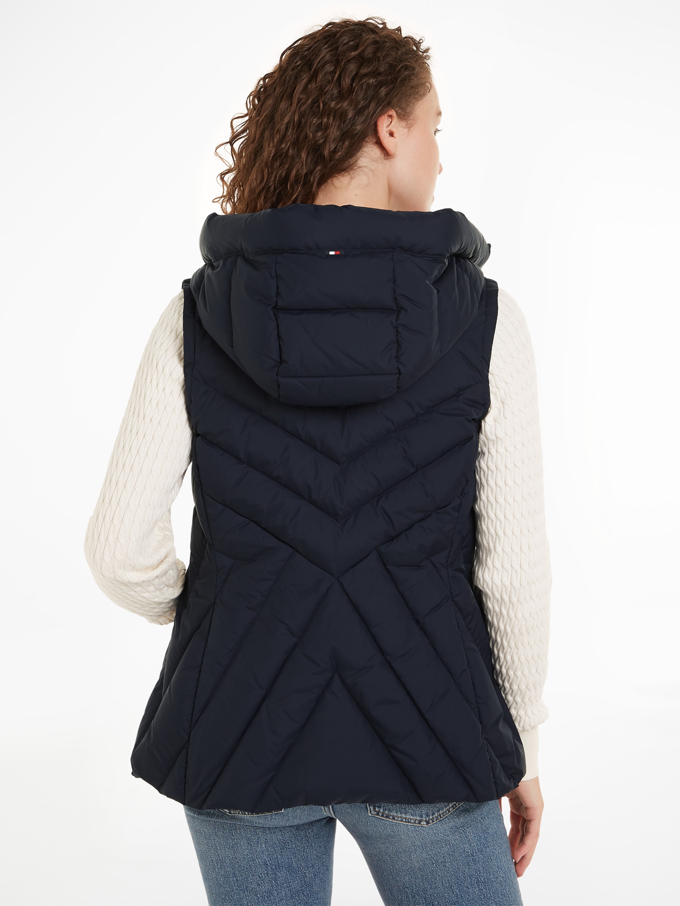 Tommy Hilfiger Gilet matelassé »CHEVRON MW PADDED VEST« mit mittelstarker Wattierung und Tommy Hilfiger Markenlabel