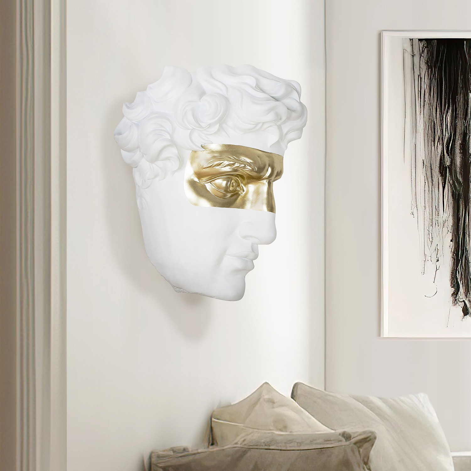 Casablanca by Gilde Objet décoratif »Wandobjekt Mann Modern David weiss H. 50,5 cm«