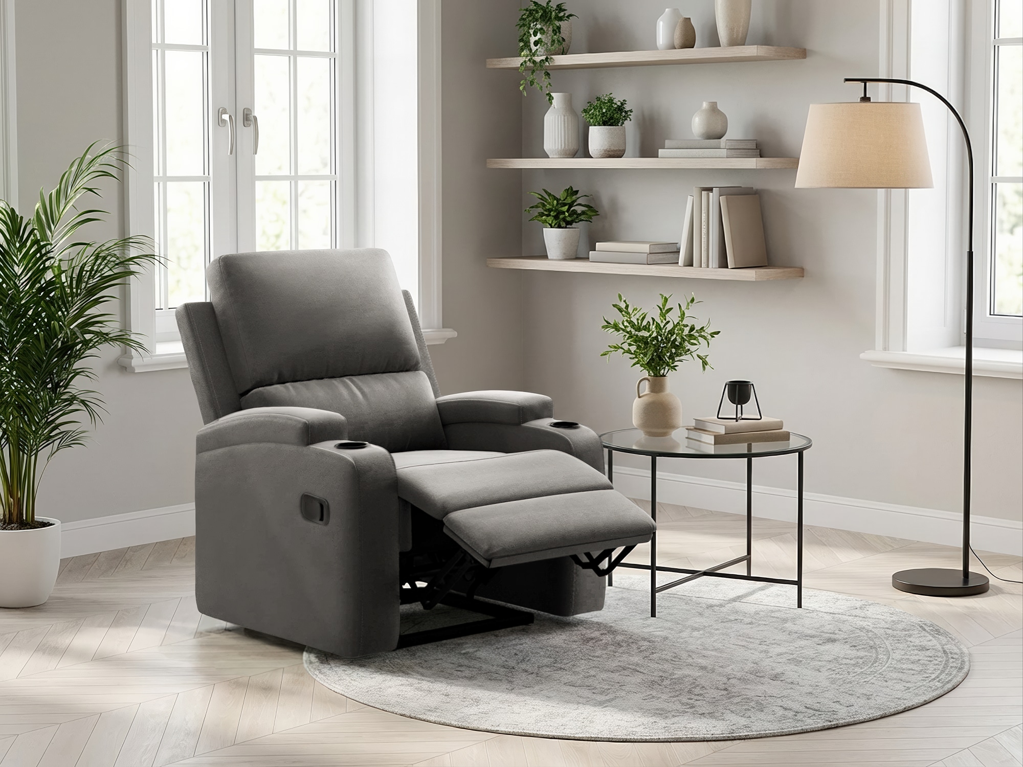 GOODproduct Fauteuil de relaxation »Napori« TV-Sessel, Kinosessel mit Relaxfunktion in 2 Sitzen, Getränkehalter