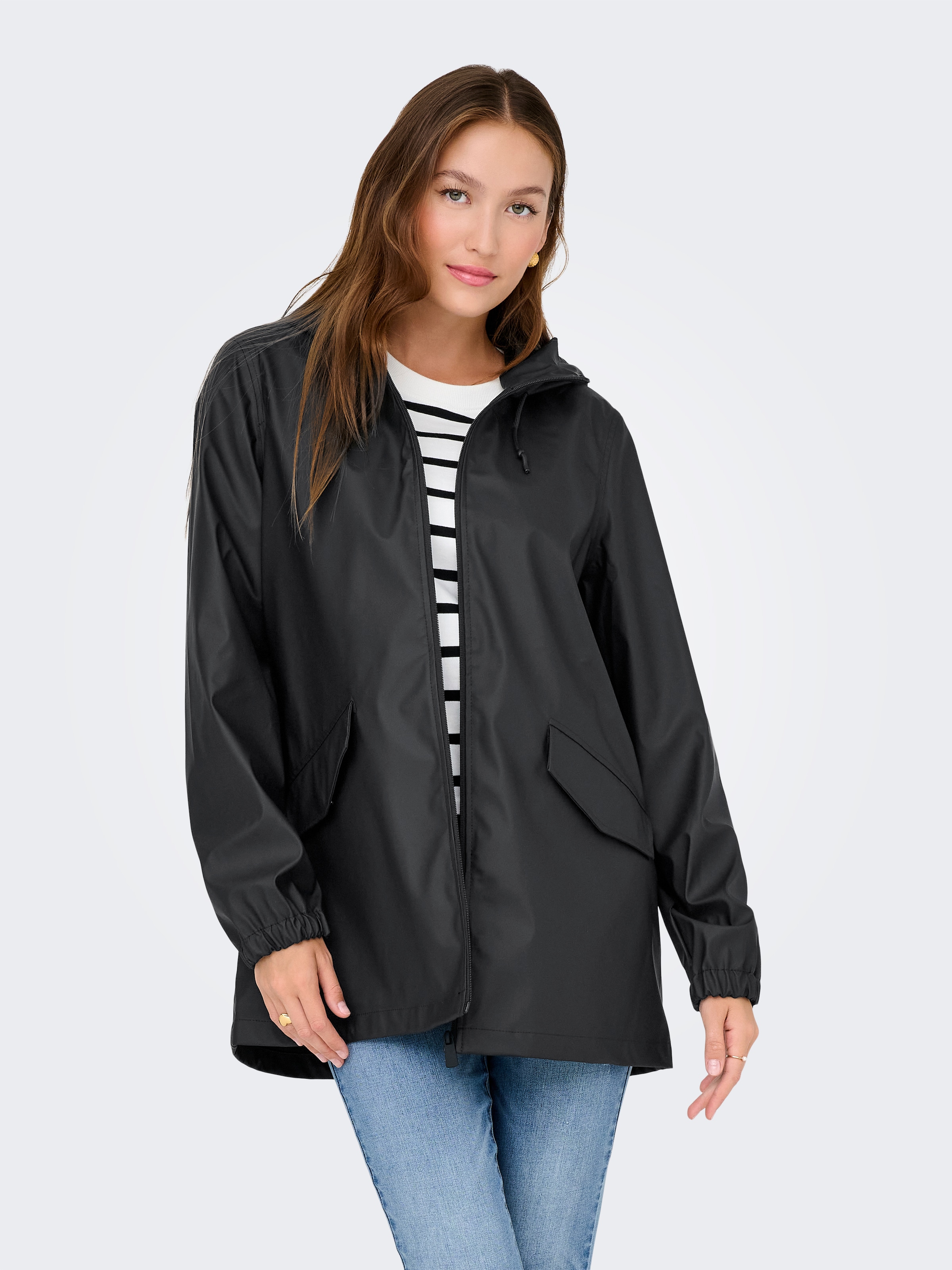 JDY Veste d'extérieur »JDYMULAN RAINCOAT OTW SIJ NOOS« mit Kapuze