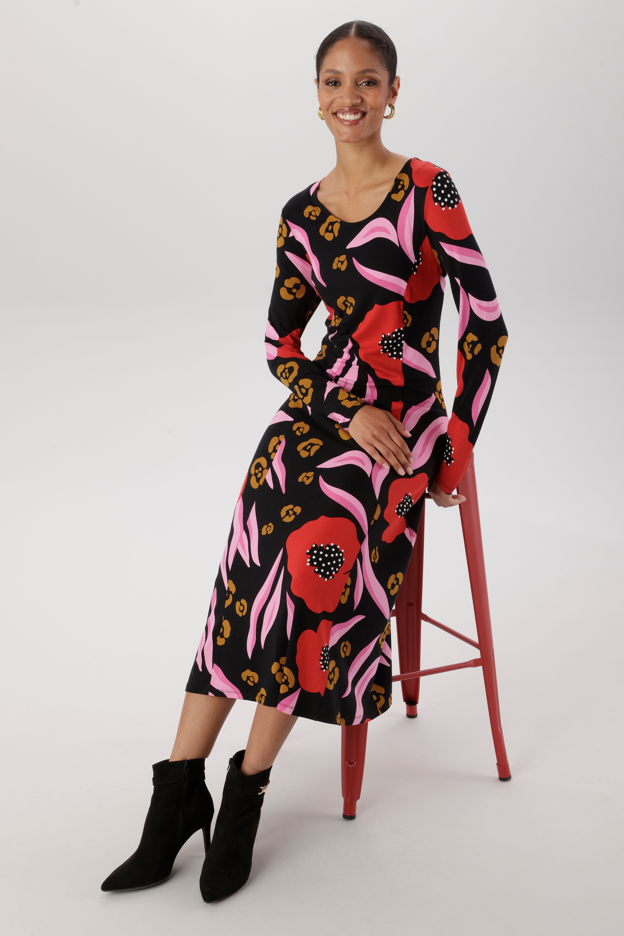 Aniston SELECTED Robe midi en forme légère A-line - NOUVELLE COLLECTION