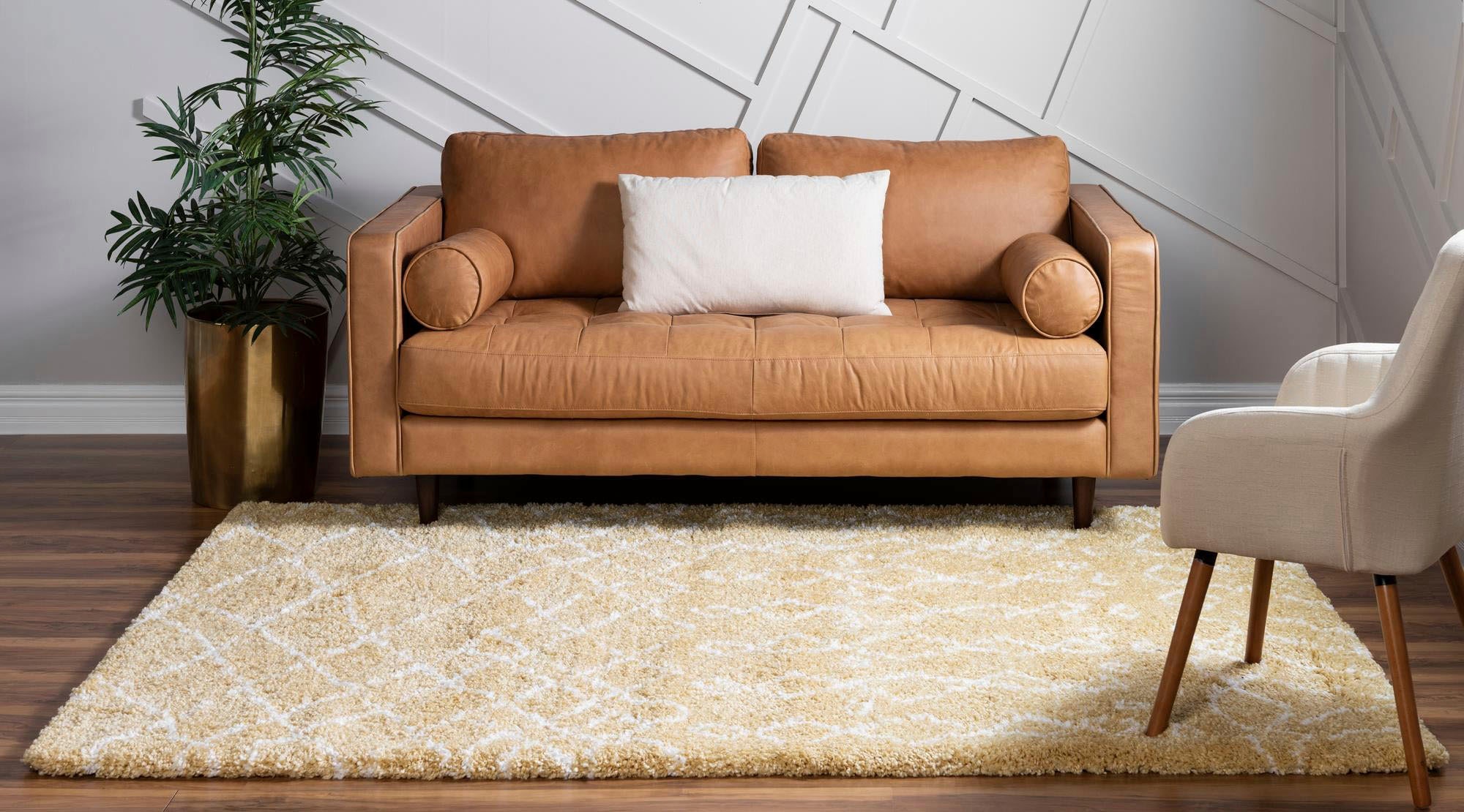 Myflair Möbel & Accessoires Hochflor-Teppich »Temara Shag, LAGERRÄUMUNG!« rechteckig 51 mm Höhe gewebt, Scandi Design, ideal im Wohnzimmer & Schlafzimmer