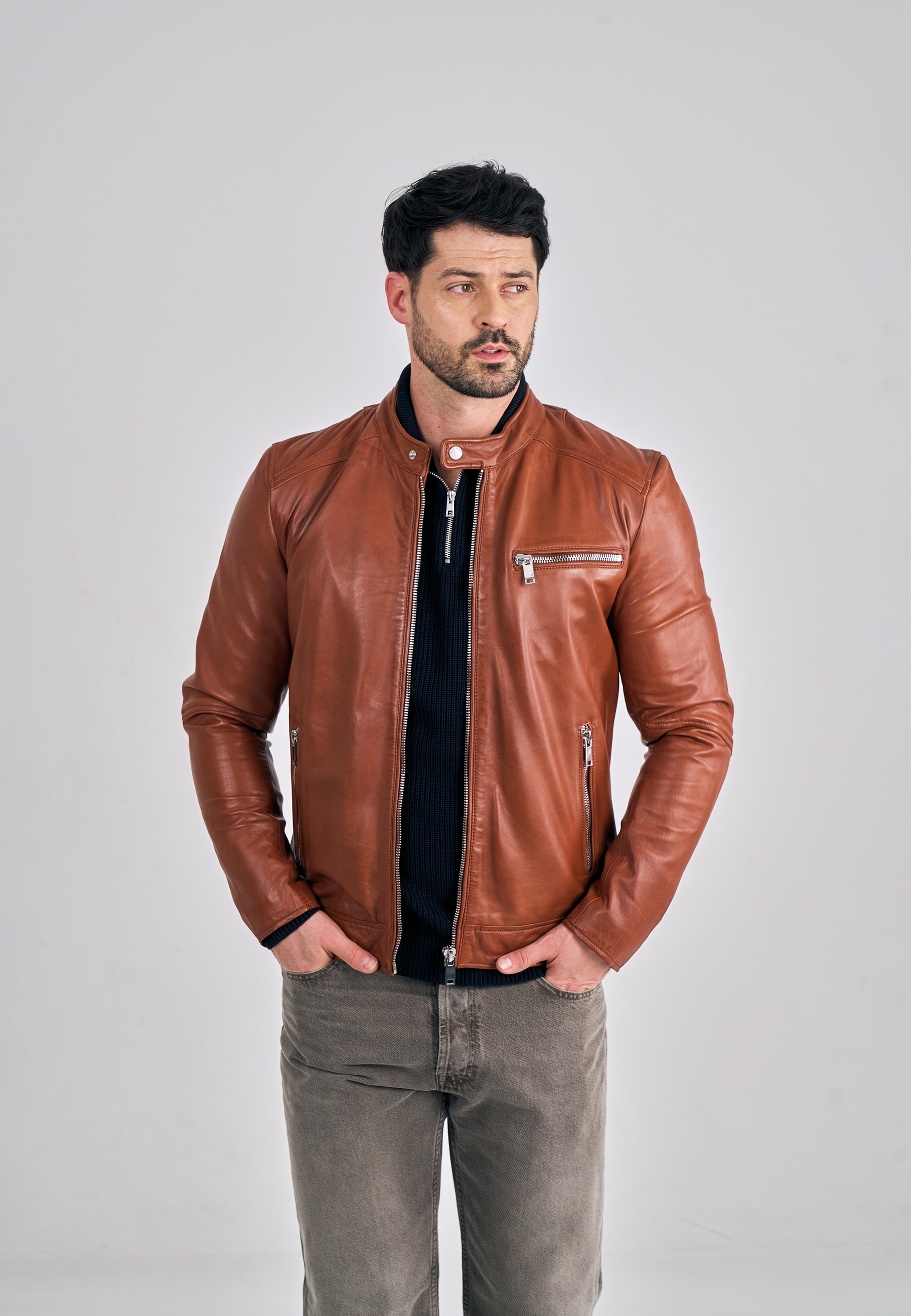 Freaky Nation Lederjacke »Lucky Jim-FN«