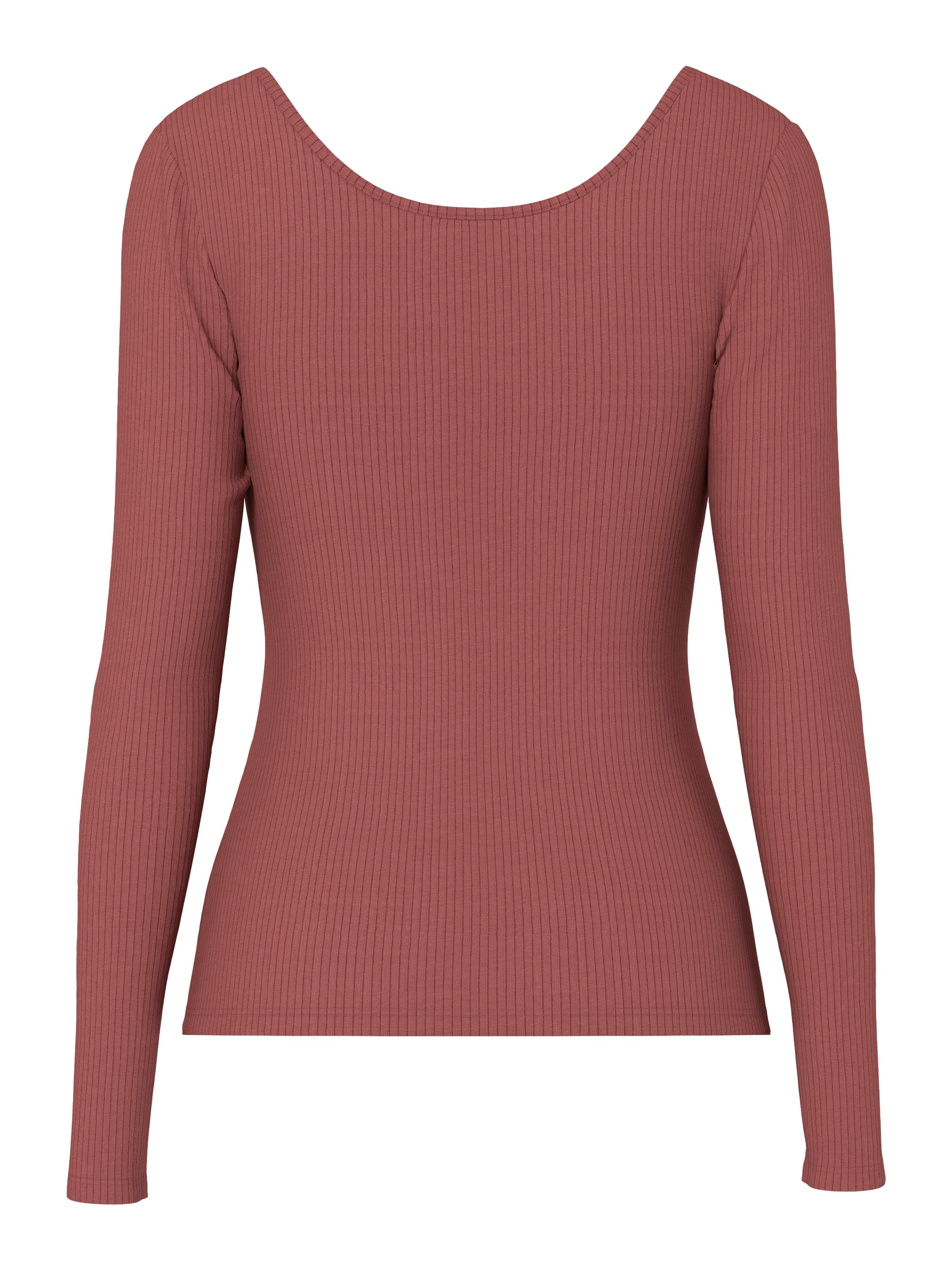 pieces Langarmshirt »PCKITTE LS TOP NOOS BC« Baumwollmischung, slim fit