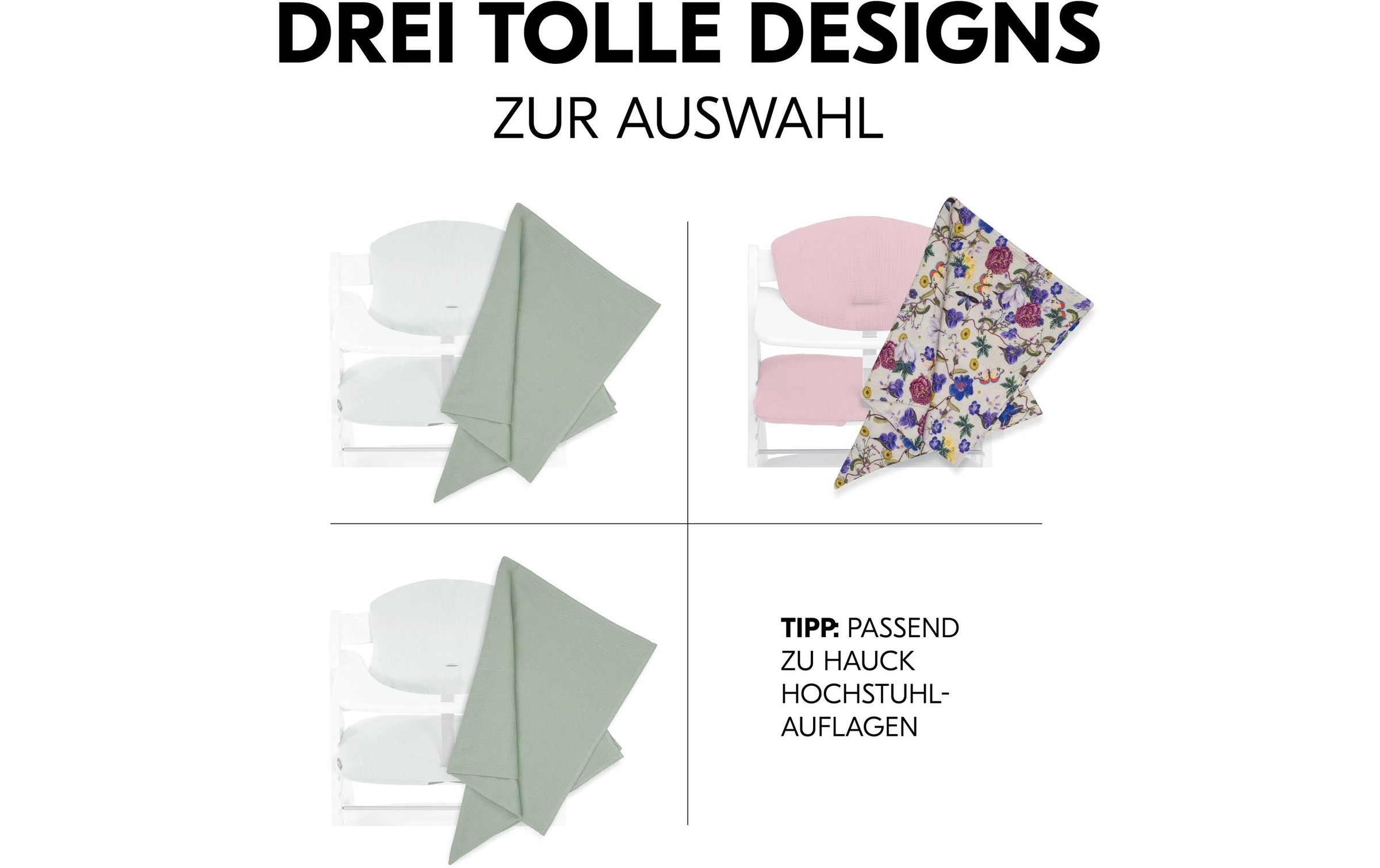 Hauck Schnuffeltuch »Cuddle N Clean 3Set Sage-Beige-Floral« 3 tlg.