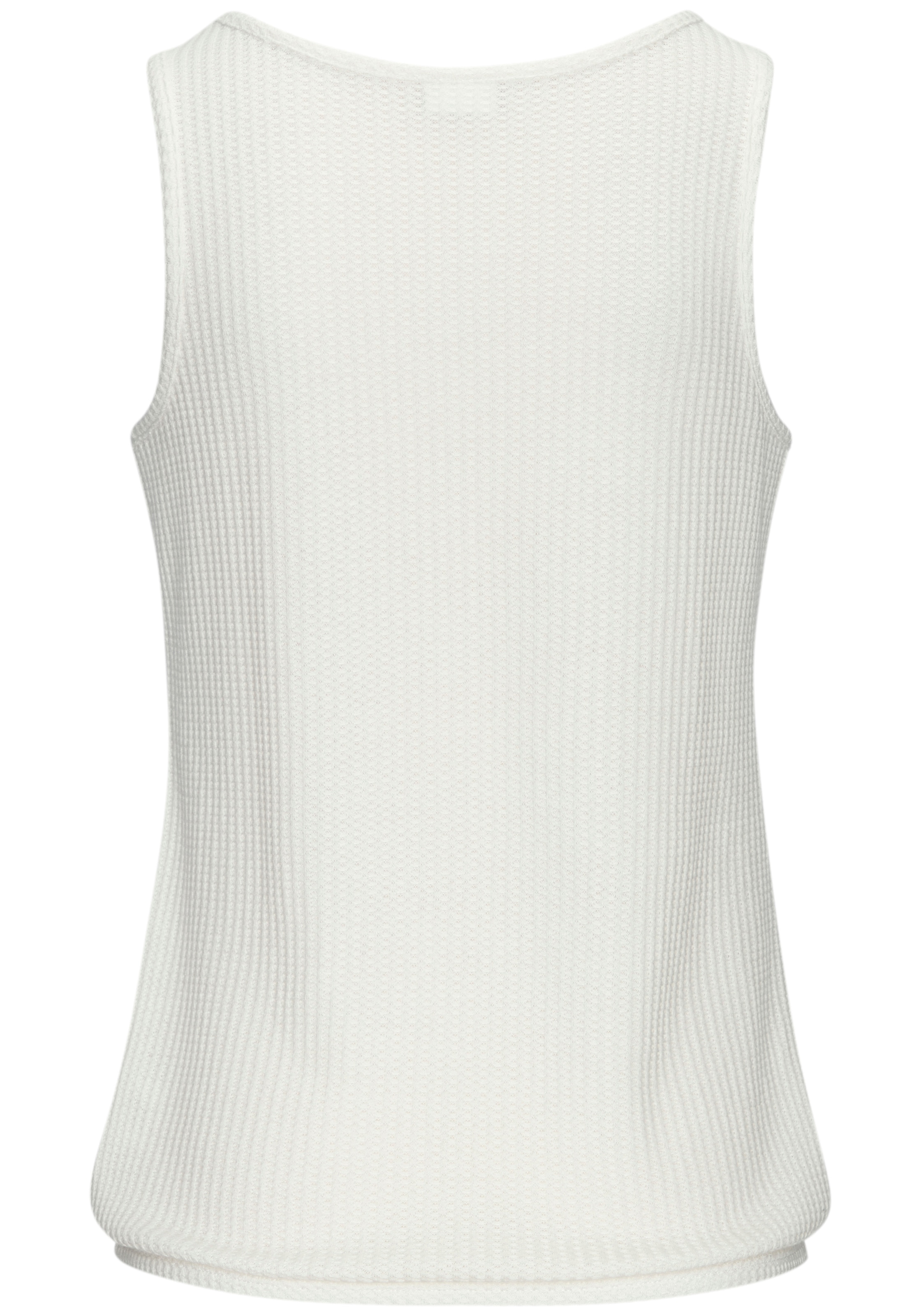 LASCANA Top à bretelles »mit Zierknopfleiste« aus weicher Piqué-Qualität