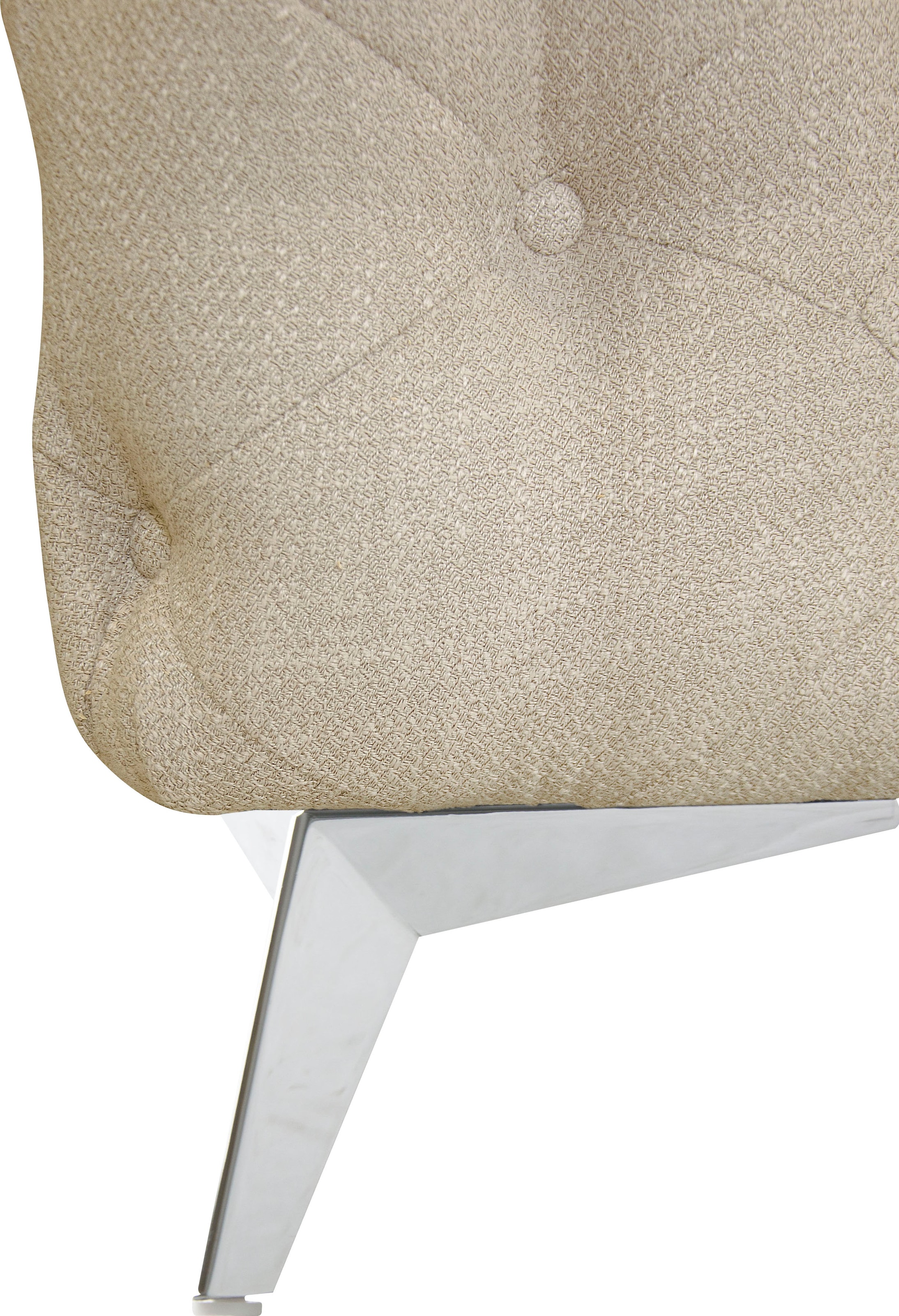 Home affaire Chesterfield-Sofa »Ecksofa GLYNIS L-Form mit Wellenunterfederung, Masse B/T/H 323/264/75cm« aufwändige Knopfheftung, moderne Chesterfield Optik, Fussfarbe wählbar