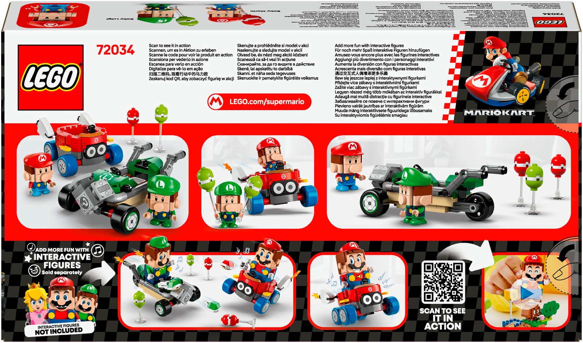 LEGO® Konstruktionsspielsteine »Mario Kart™ – Baby Mario vs. Baby Luigi (72034), LEGO Super Mario« Made in Europe