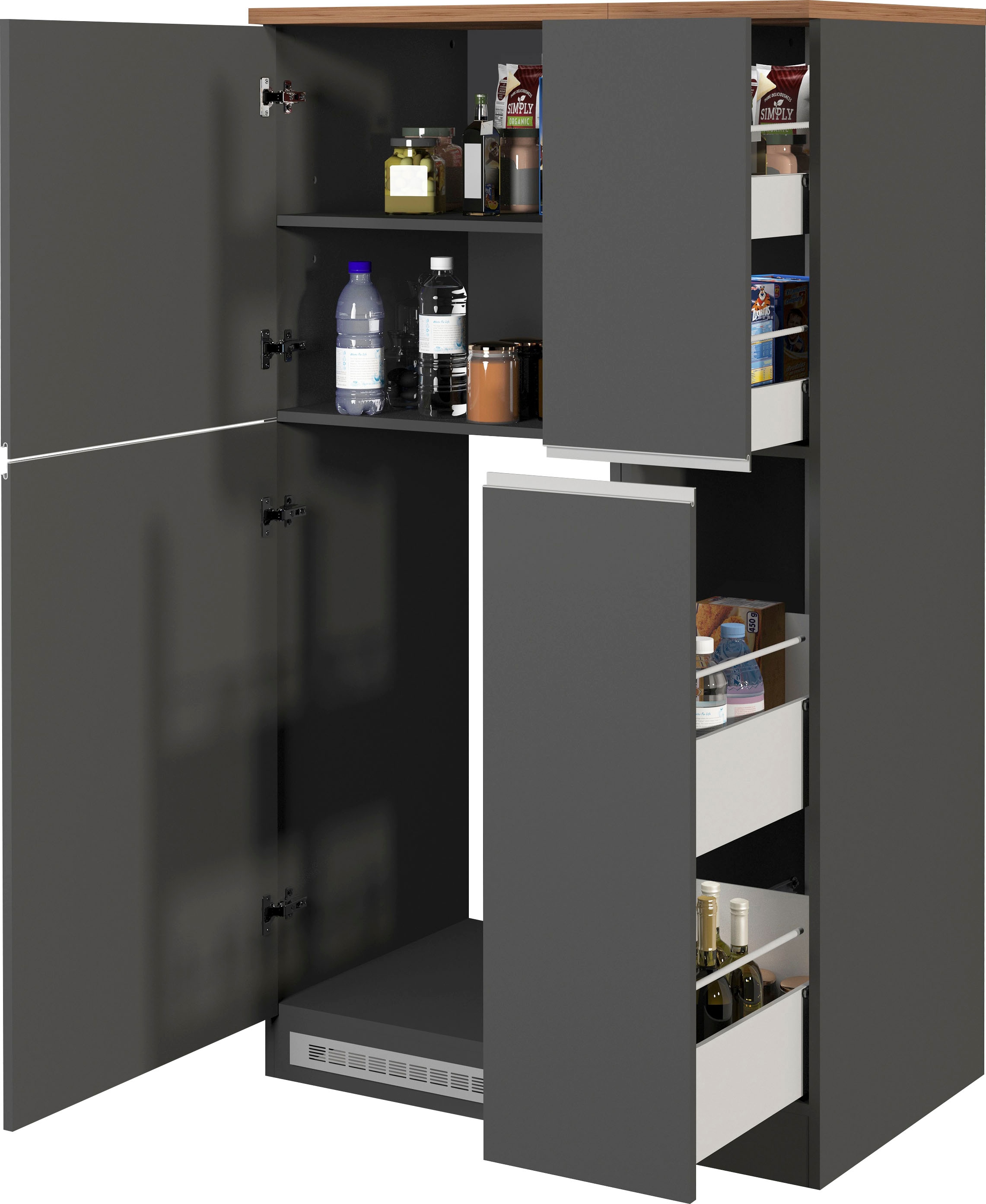 KOCHSTATION Cuisine »KS-Sole Küchenschrank-Set« Breite 90 cm,Umbau-und Apothekerschrank im Set