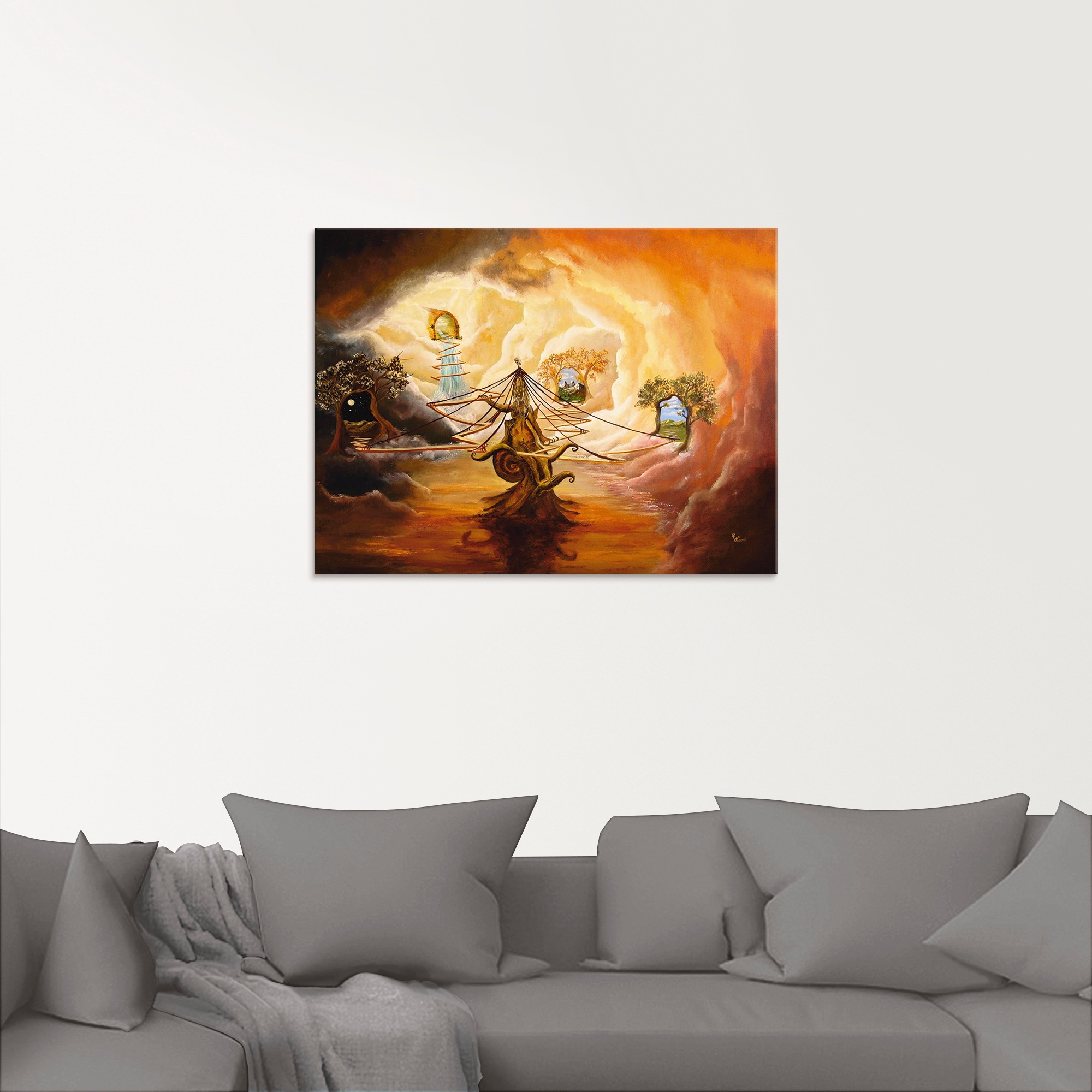 Artland Glasbild »Vernebelte Wege« Landschaften 1 Stk. tlg. in verschiedenen Grössen