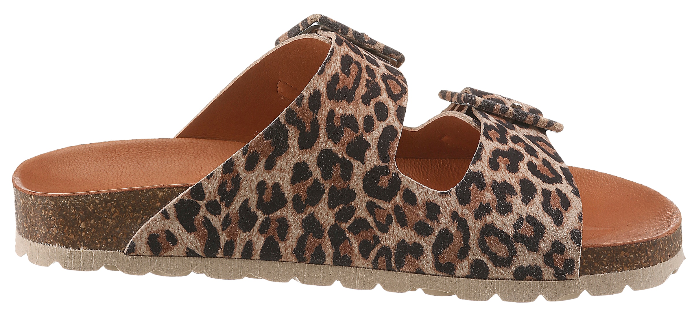 VERBENAS Pantolette »Randell Leopardo«  , chaussure d'été, mule, chausson avec semelle souple