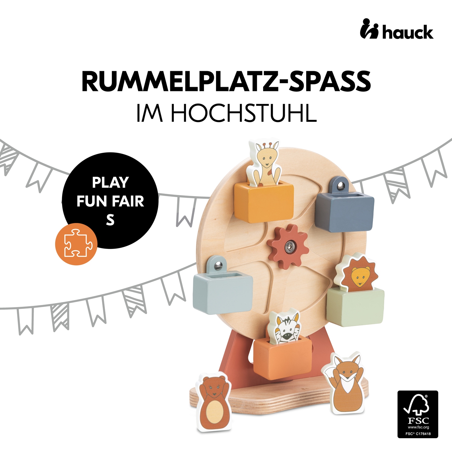 Hauck Greifspielzeug »Play Fun Fair S, hauck Animals« für Hauck Play Tray