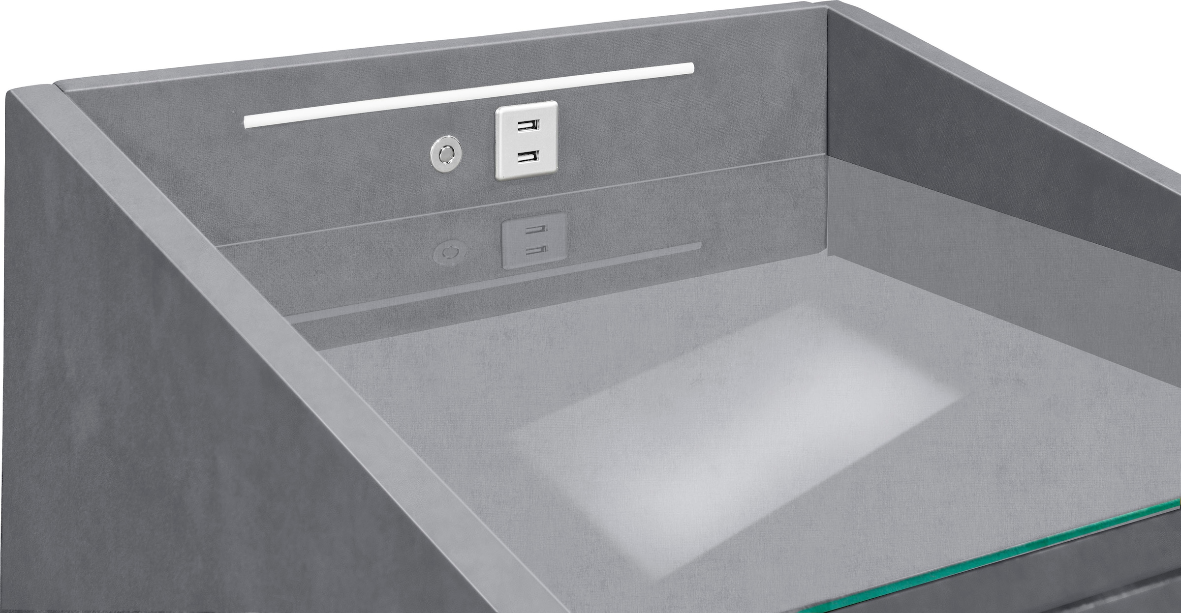 ED EXCITING DESIGN Nachtkonsole »Moon« mit LED-Beleuchtung und USB-Anschluss & USB-C-Anschluss