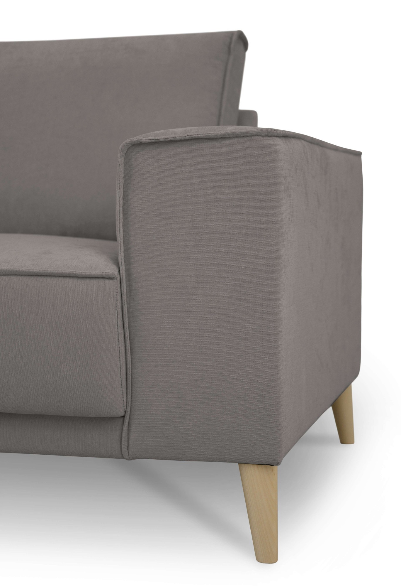 GOODproduct 3-Sitzer »Oland Skandi, weicher Chenille-Stoff« 224 cm, Wellenunterfederung, Skandi-Design, Massivholzfüsse