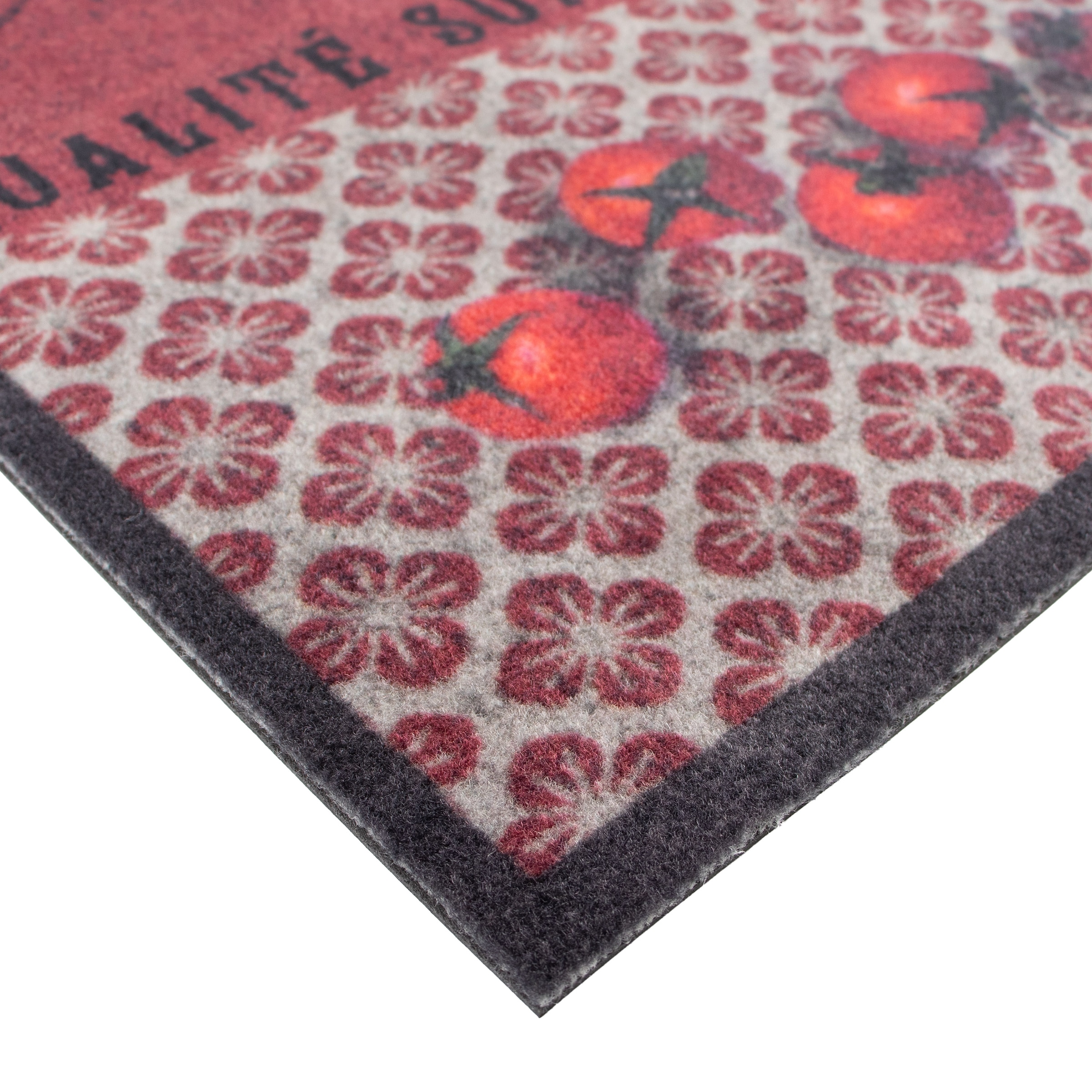 Primaflor-Ideen in Textil Chemin de cuisine »TOMATO, Made in Belgium« Rectangulaire 6,5 mm Höhe Motiv Tomaten, mit Schriftzug, rutschhemmend, waschbar, Küche