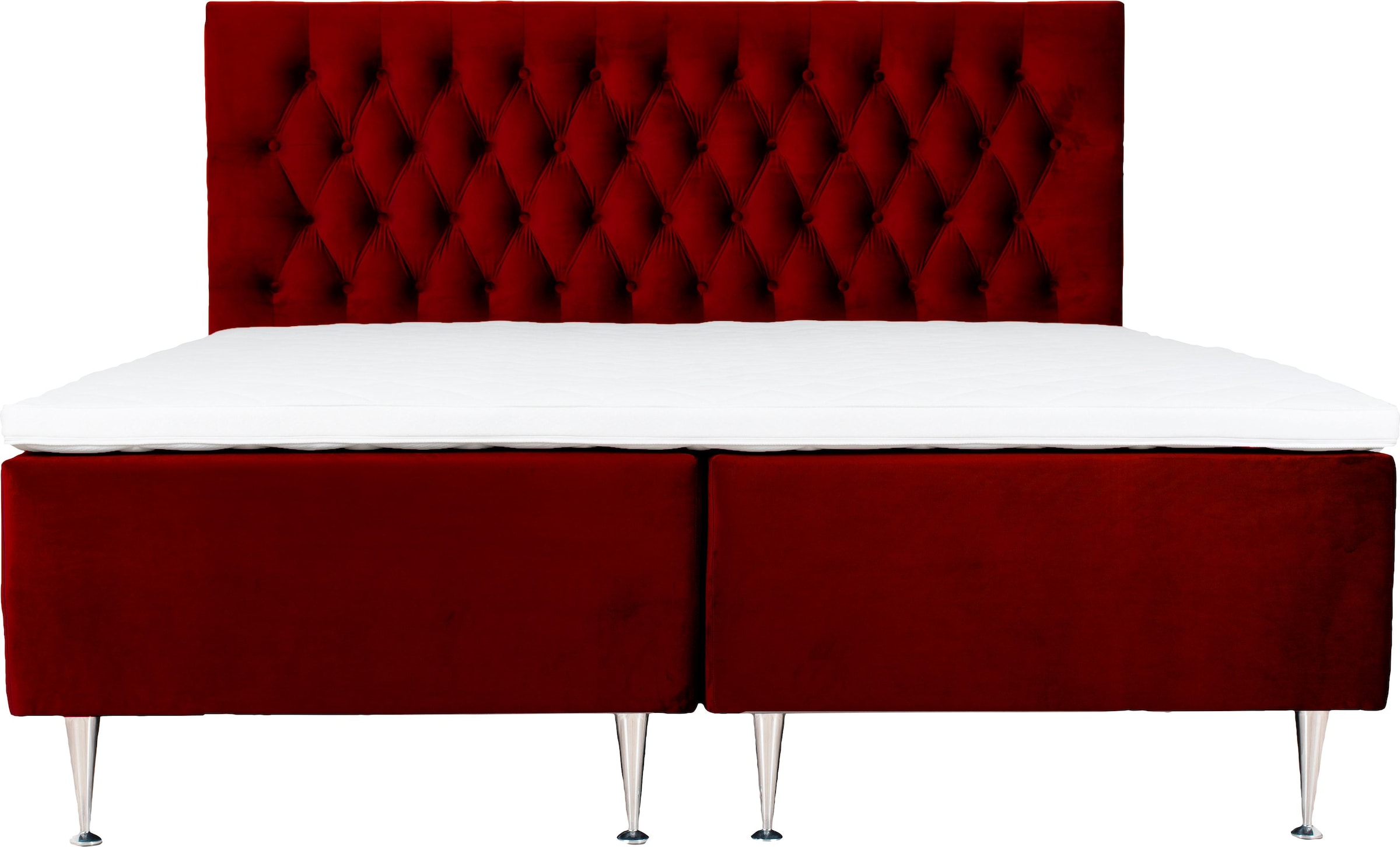 PLACES OF STYLE Boxspringbett »Exclusive« inkl. Topper, 3 Breiten, 3 Härtegrad-Ausführungen