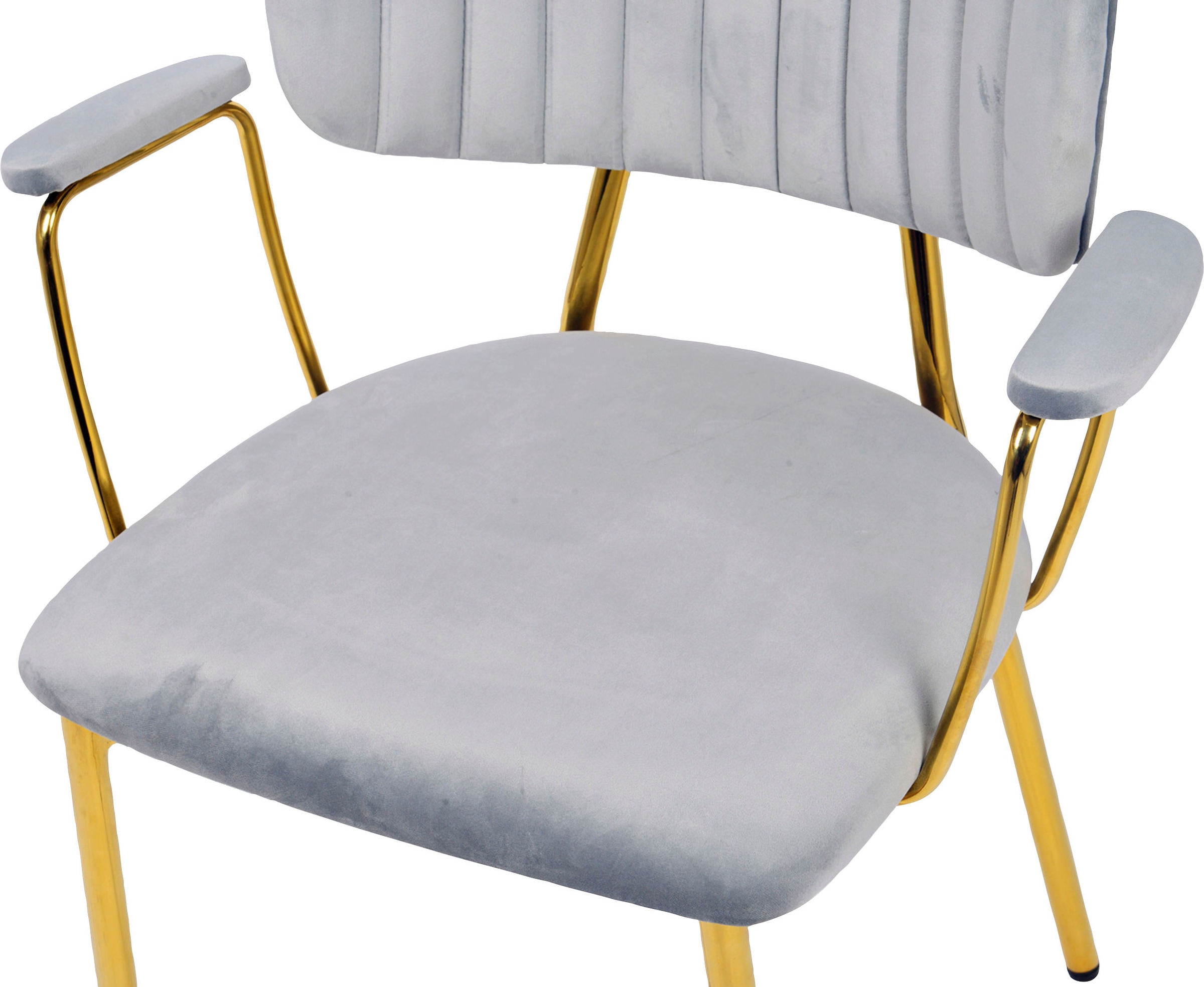 Kayoom Chaise à 4 pieds »Stuhl Kian 225 2er-Set, Gestell aus Edelstahl, Rückenpolster« (Set) 2 cuissamtweicher Bezug Rückenpolster ist ein Hingucker