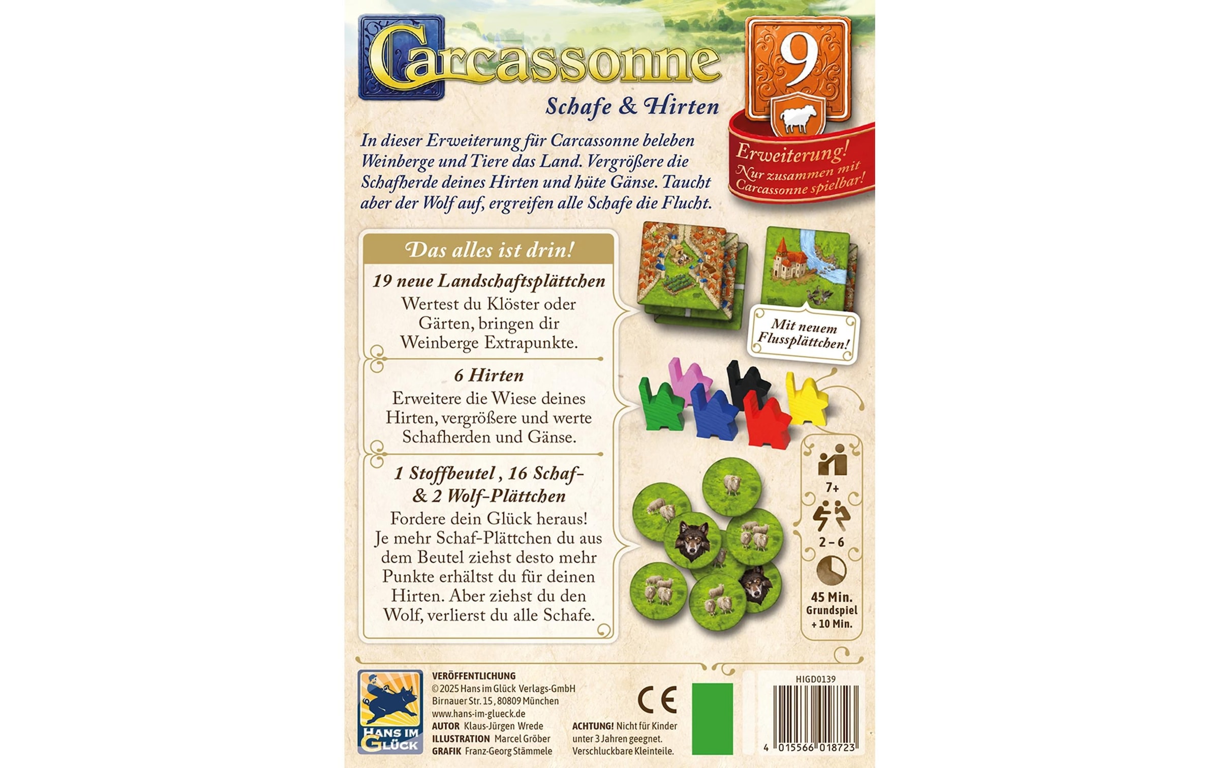 Hans im Glück Jeu »Carcassonne Schafe und Hirten (d)«