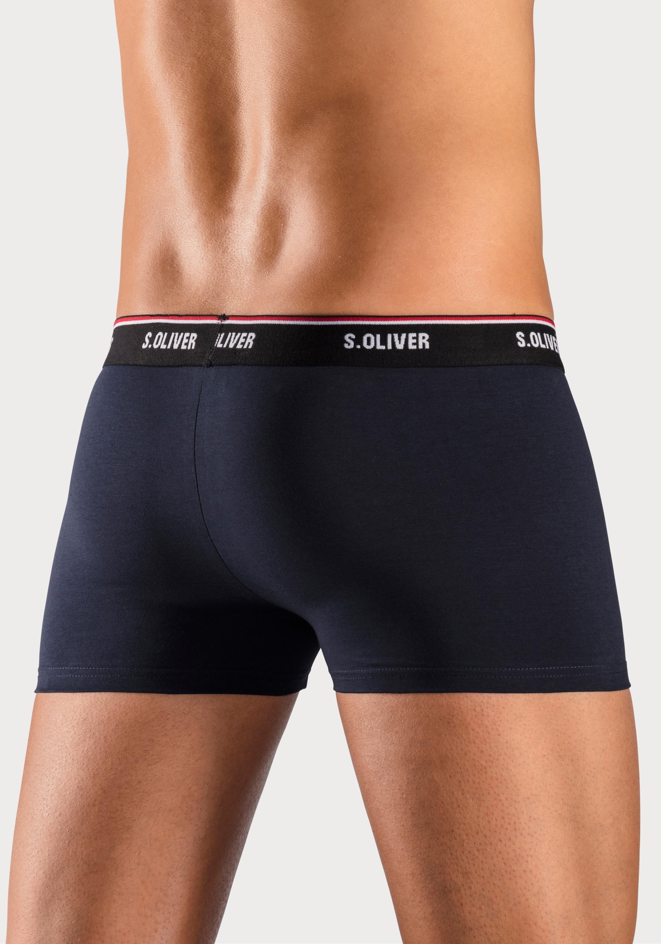s.Oliver Boxer »Boxershorts für Herren« Packung, 3 Stk. mit Print auf dem Bein