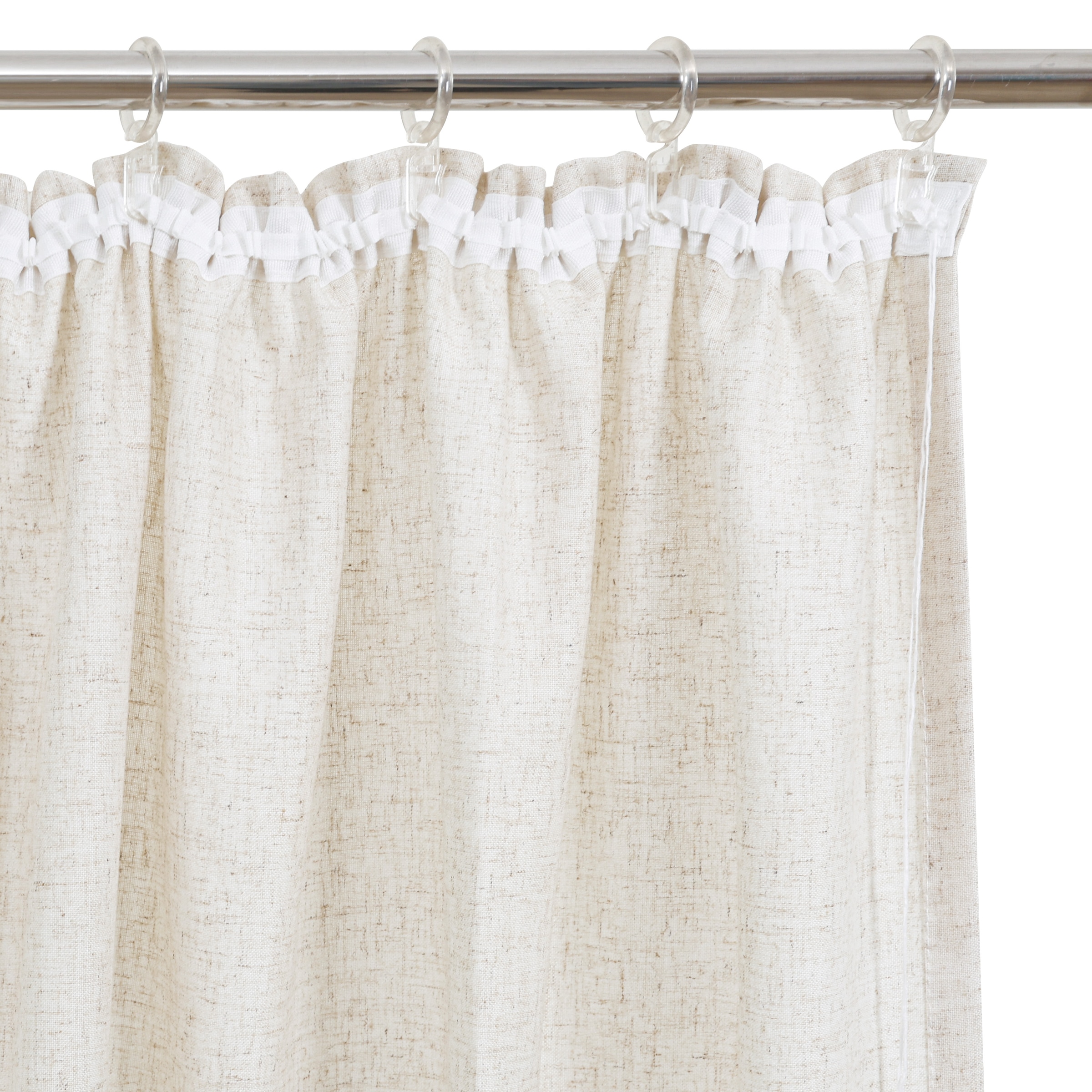 my home Gardine »Rudy« Kräuselband 2 Stk. tlg. Halbtransparent, Leinenlook, Polyester-Leinen Mischung, 2-er Set