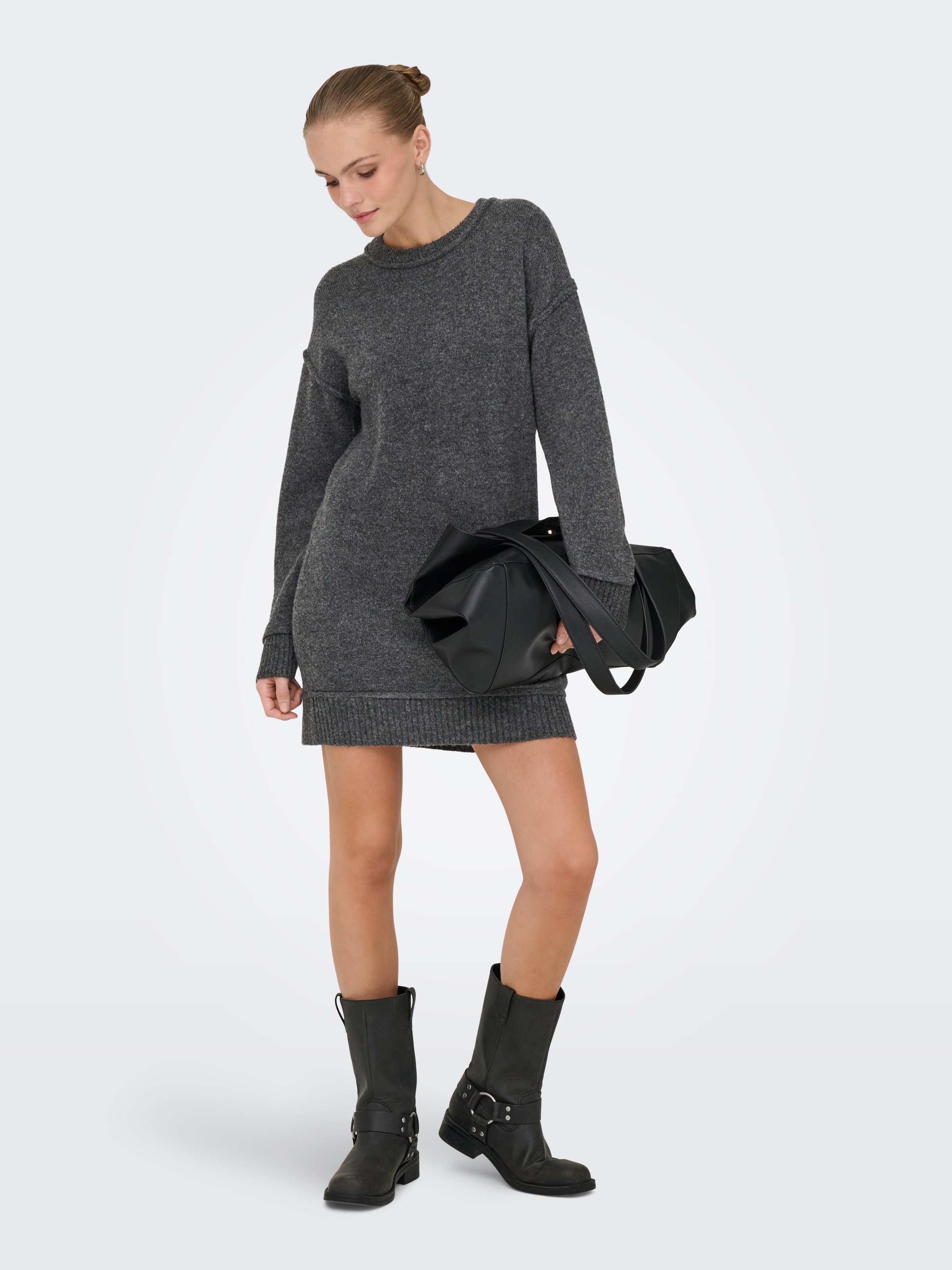 ONLY Midikleid »ONLHAZEL LS O-NECK DRESS BF KNT« Sommerkleid