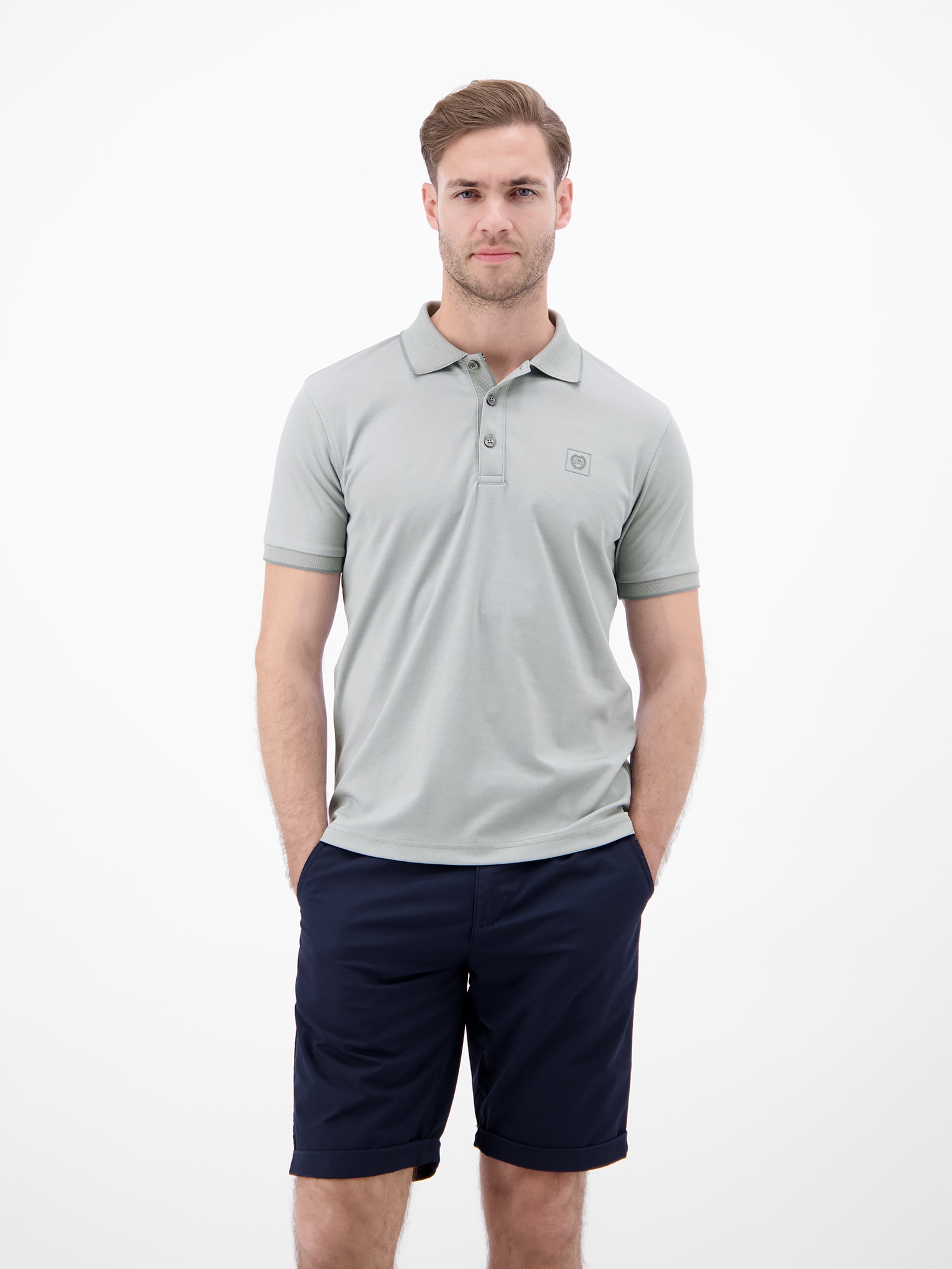 LERROS Poloshirt mit Logo Stickereicla