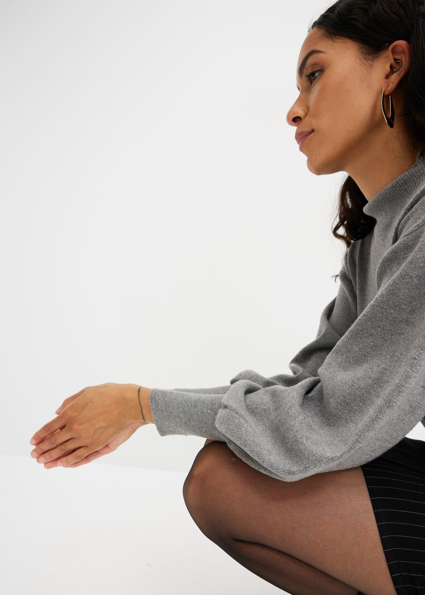 bonprix Strickpullover »Oversize-Pullover aus Viskose-Mix« toller Viskose-Mix, mit modischen Ballonärmeln mit breiten Bündchen