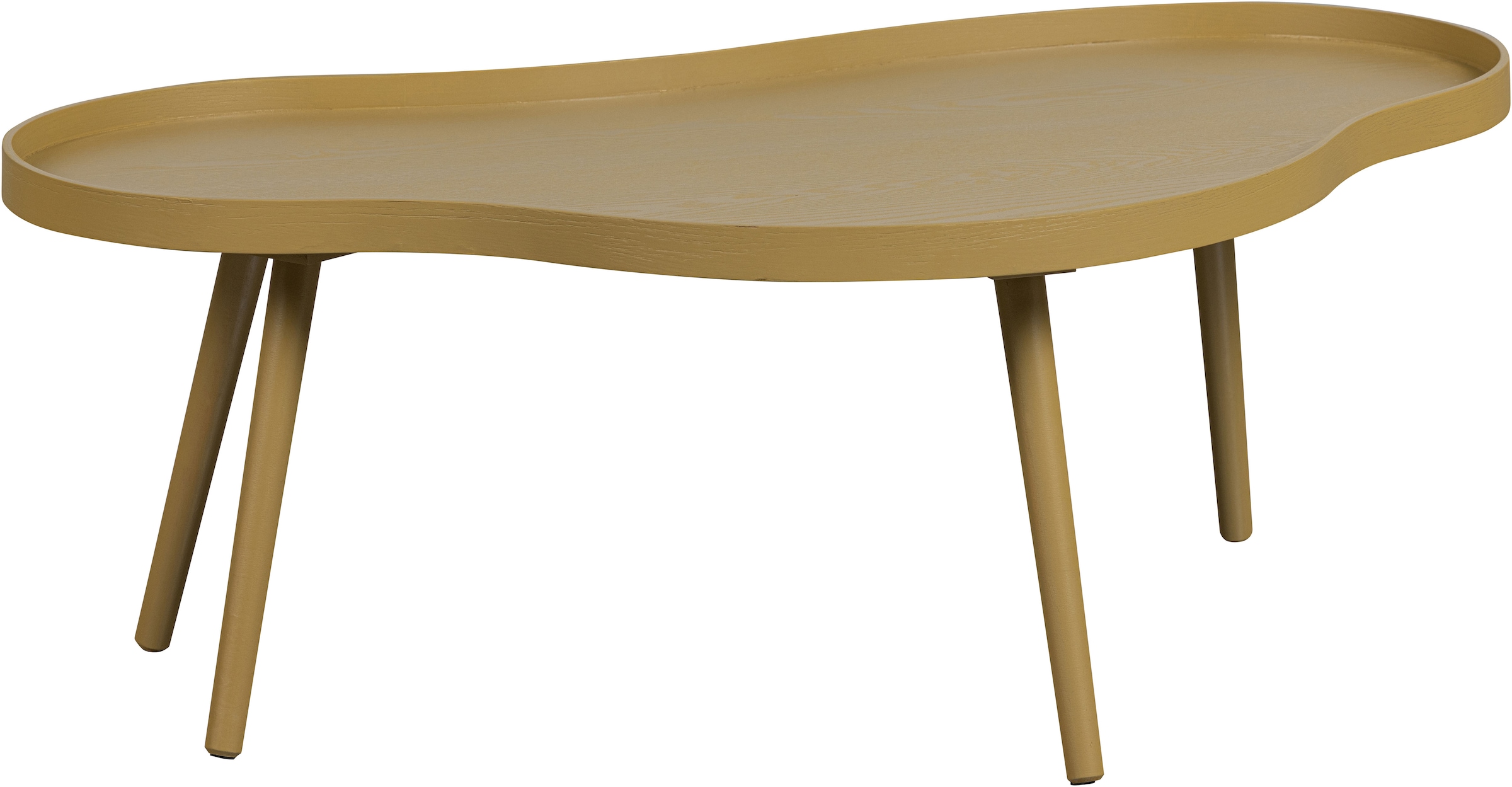 WOOOD Beistelltisch »Mae aus MDF und Kiefernholz mit umlaufender Randerhöhung 100x58x35 cm« Rand 2 cm hoch, Tragkraft 5 kg, Beine konisch von Ø3 auf Ø1,5 cm