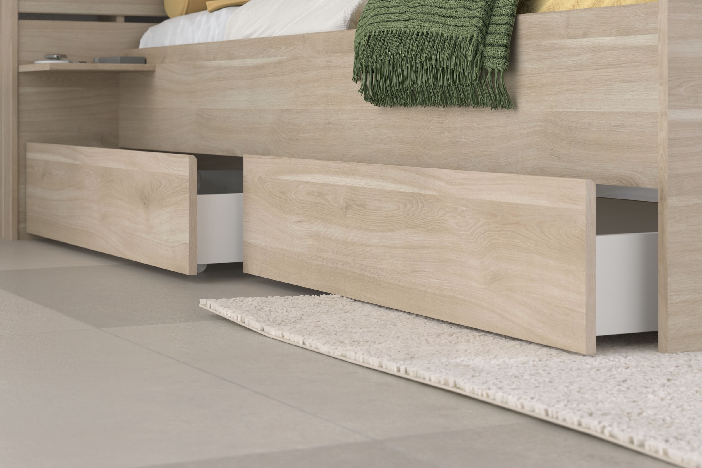 Parisot Schlafzimmer-Set »Parisot Escale« 3 Stk. tlg. Einsatz im Kleiderschrank drehbar - Eiche oder Weiss, viel Stauraum