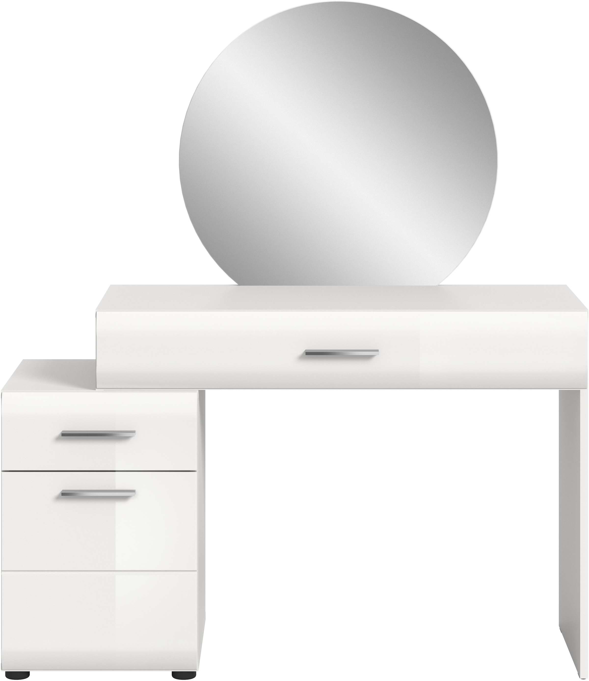 INOSIGN Schminktisch »FLORENZ, hochwertige MDF-Front, Rillenfräsung, 2 Schubladen, Spiegel« 1 Stk. tlg. Schminktisch, Schminktisch mit Spiegel, Spiegel Schminktisch