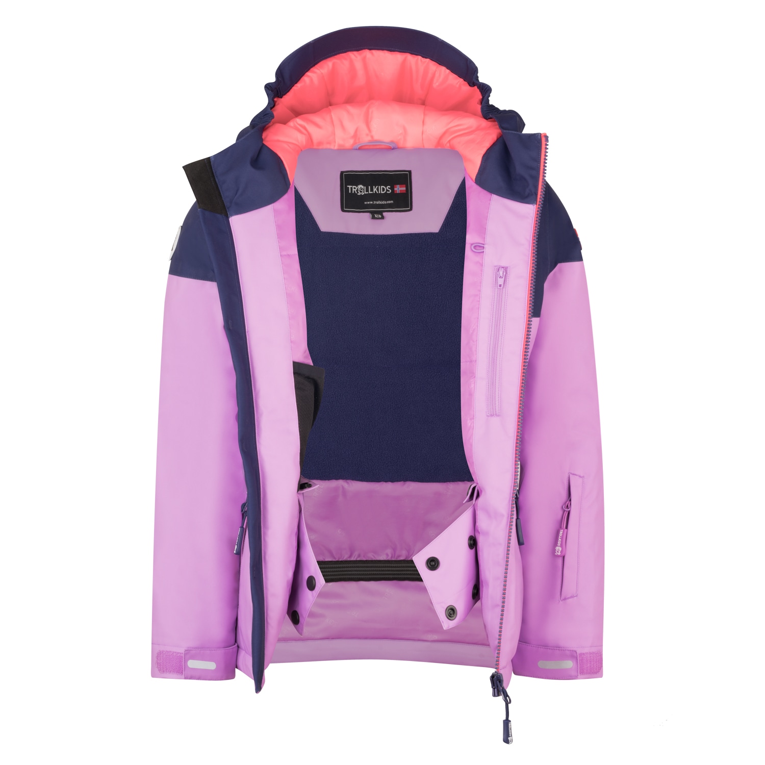 TROLLKIDS Veste d'hiver »GIRLS HALLINGDAL JACKET« avec capuche imperméable, respirant, coupe-vent, avec capuche fixe et réglable