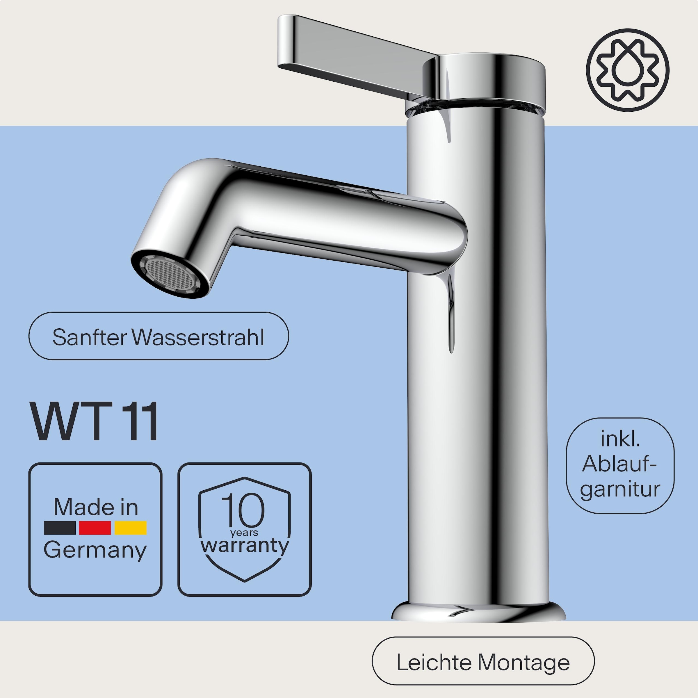 WASSERWERK Robinet de lavabo »WT 11« incl. popup, économie d'eau