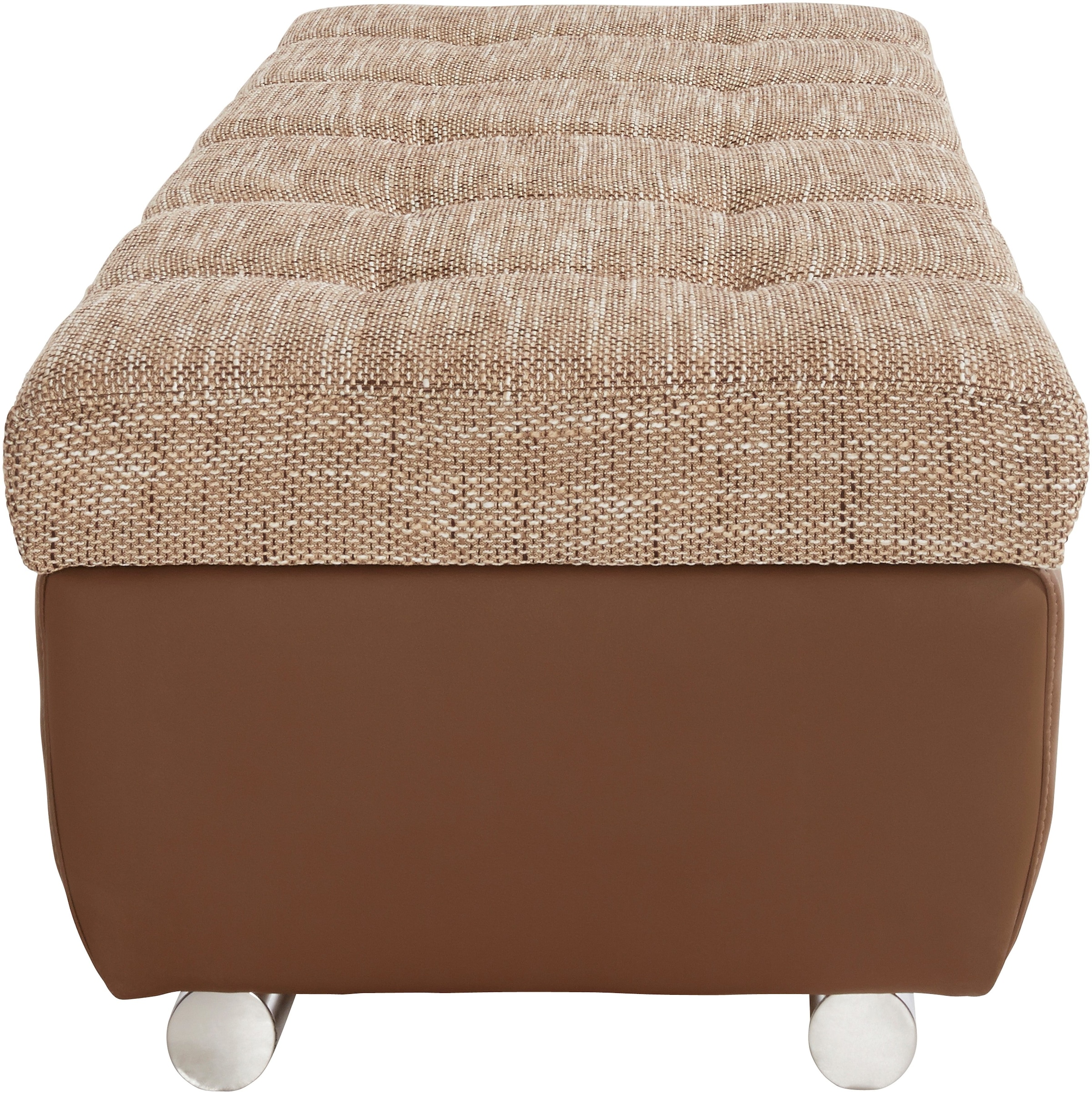 DOMO collection Tabouret »Treviso XXL: B/T/H:  161/60/41 cm« mit Stauraum, auch in Cord, passend zur Serie, moderne Steppung