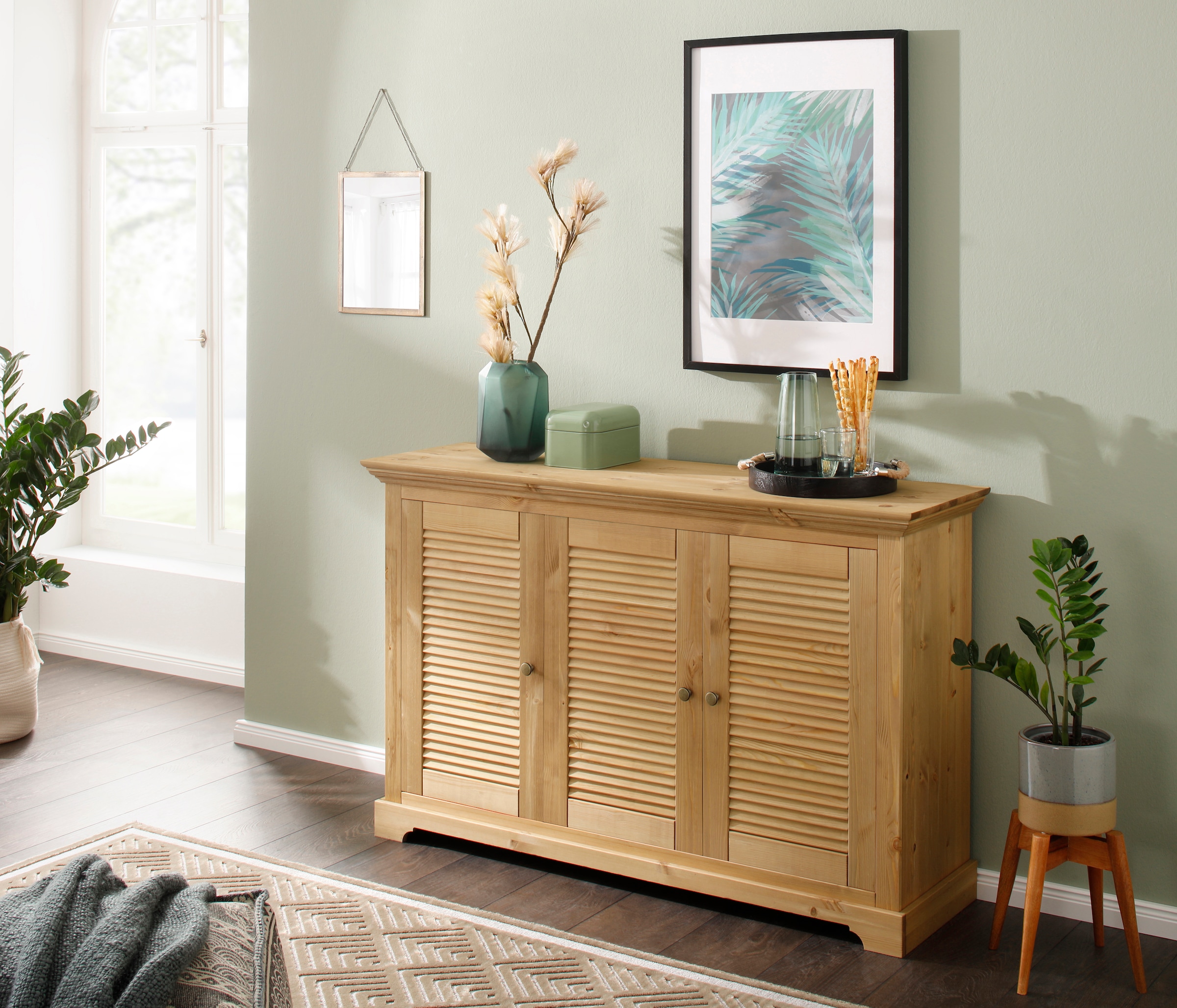 Home affaire Panneau de vestiaire »Ayanna« Breite 84 cm, mit 4 Doppelhaken, aus massiver Kiefer, FSC®