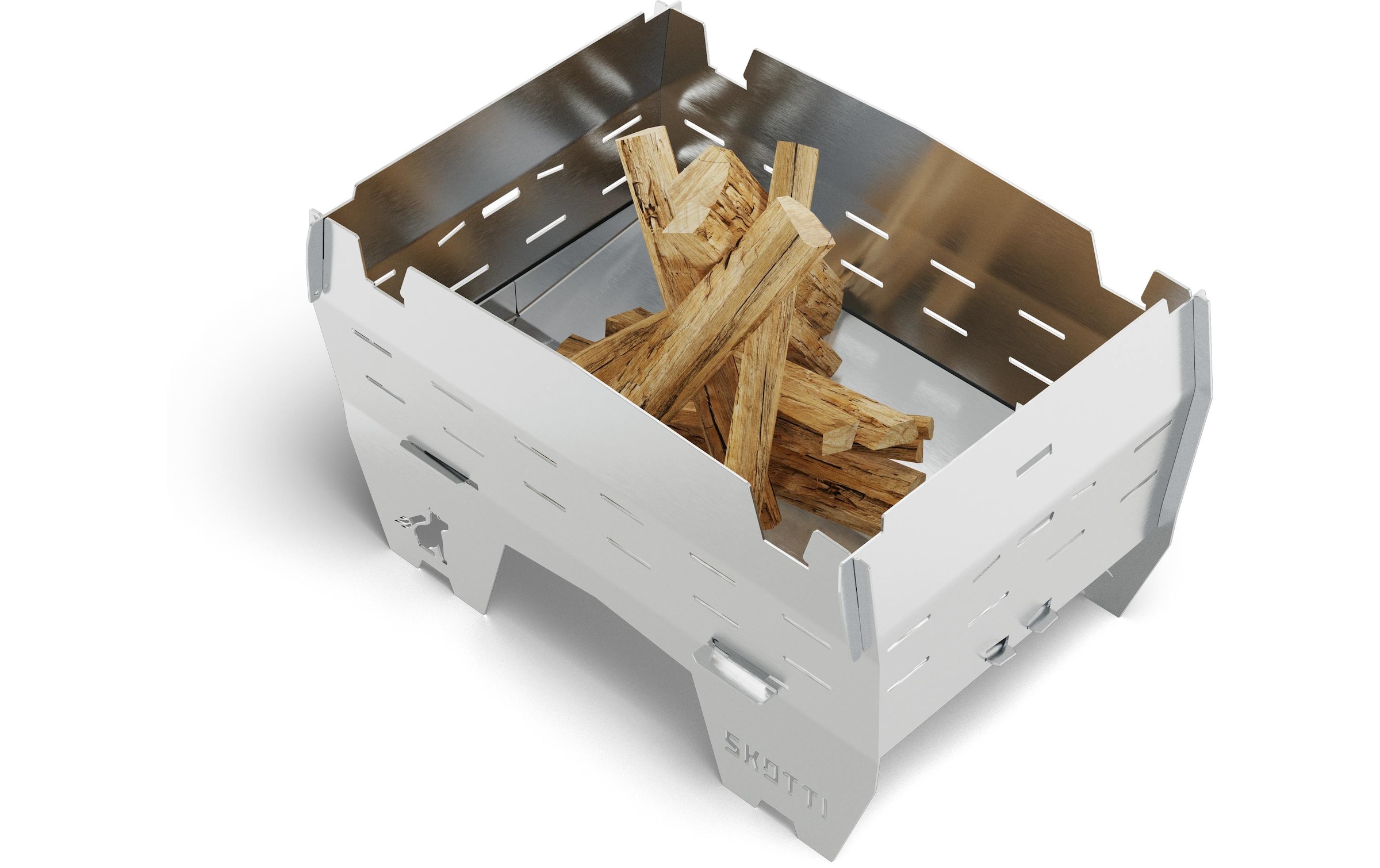   Barbecue à gaz de camping »Skotti Mini« gril pliable ultra-mobile en acier inoxydable pour camping et outdoor