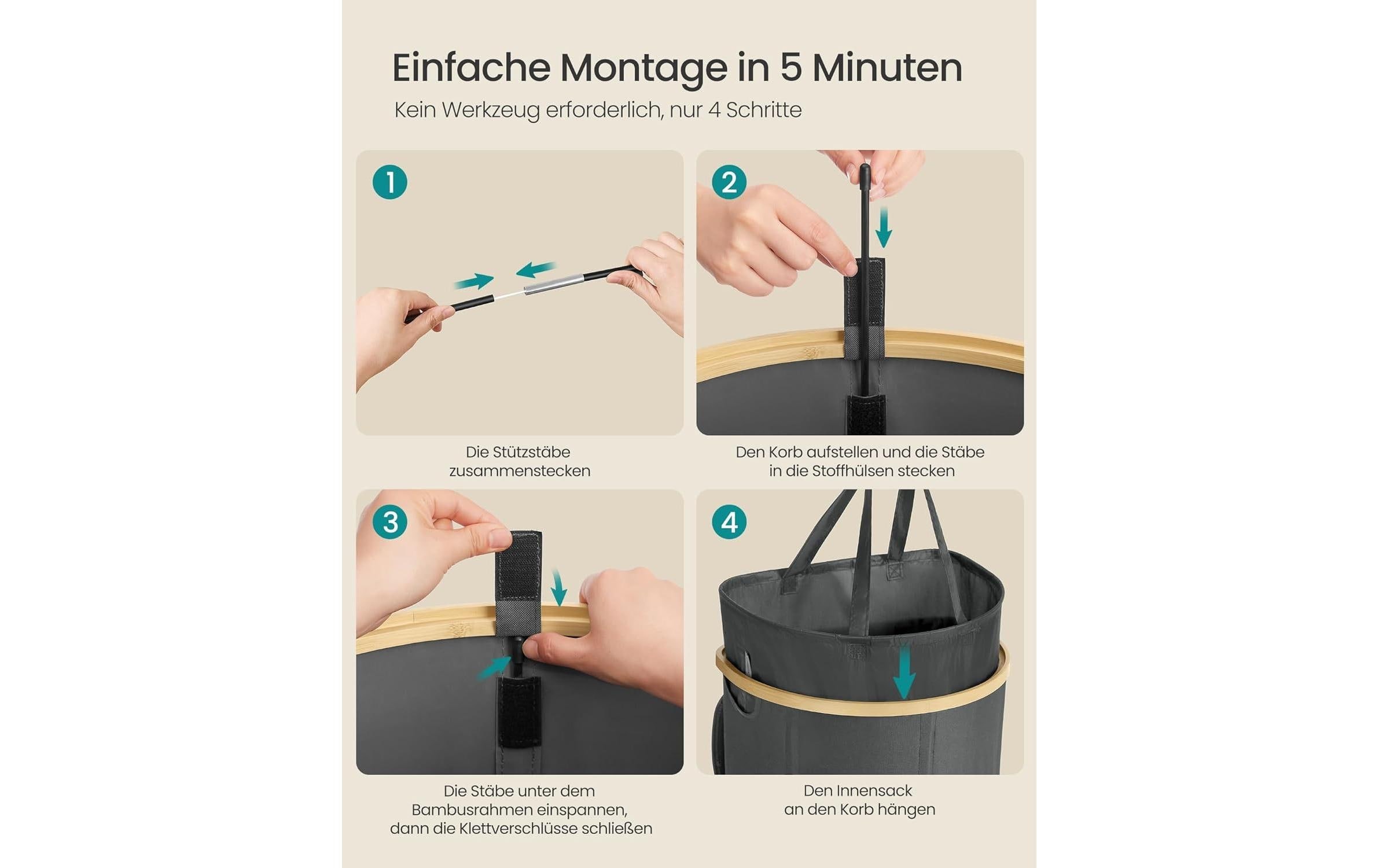 SONGMICS Wäschekorb »90 l«