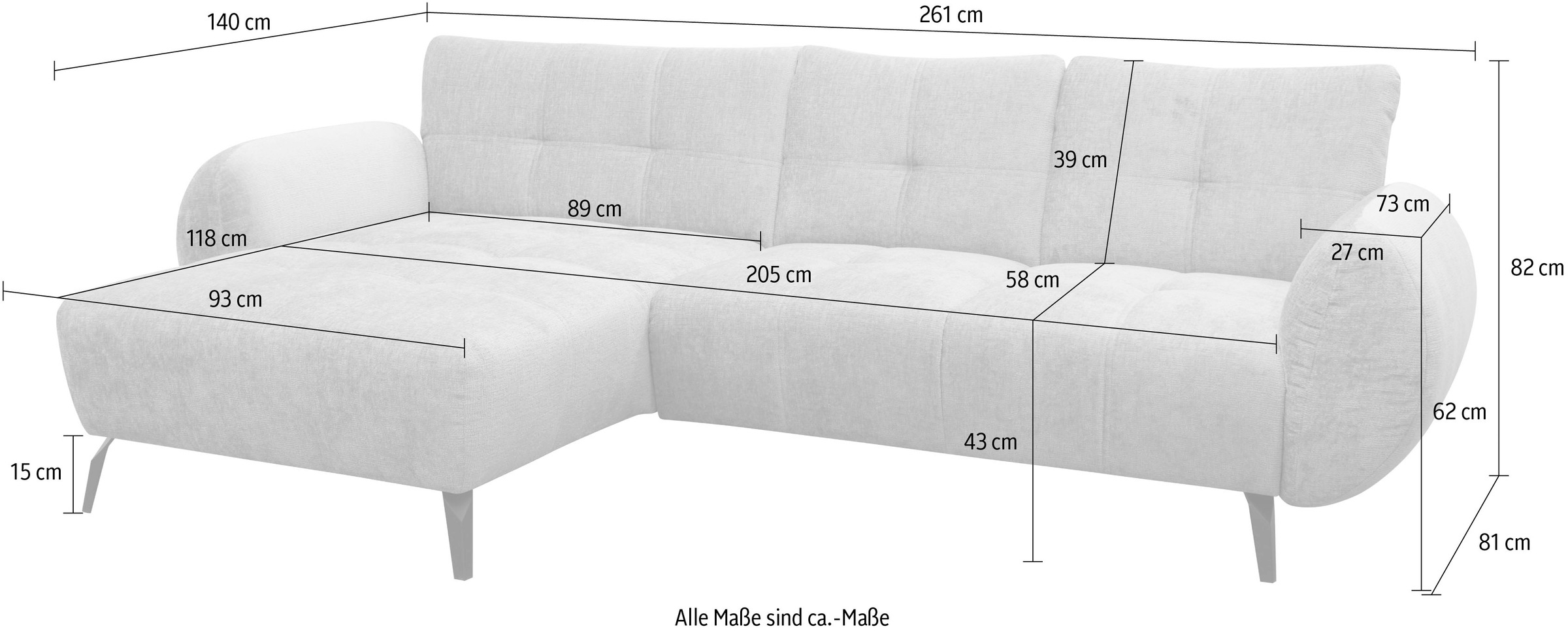 GOODproduct Canapé d'angle »Viborg«