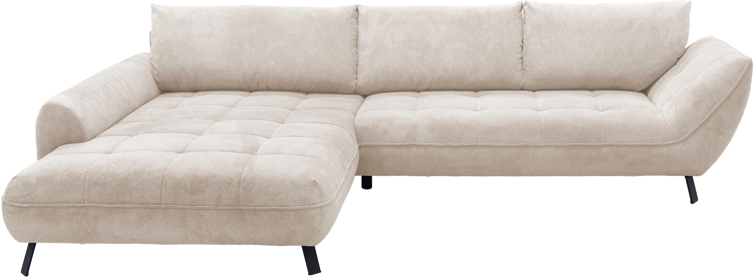 exxpo - sofa fashion Canapé d'angle »Biarritz modern und elegantes Mega Sofa mit tollem Sitzkomfort, L-Form« XXL– Longchair Ecke in hochwertiger Verarbeitung, Stellmasse 324x203 cm