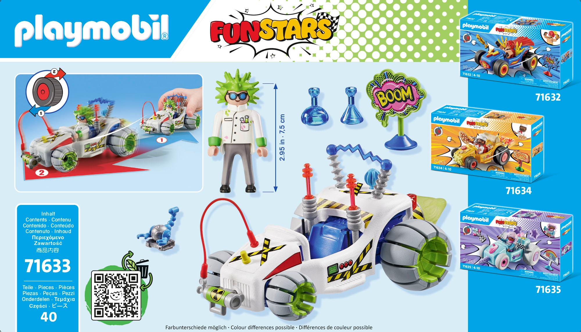 Playmobil® Konstruktions-Spielset »Rasender Professor (71633), Funstars« Made in Europe