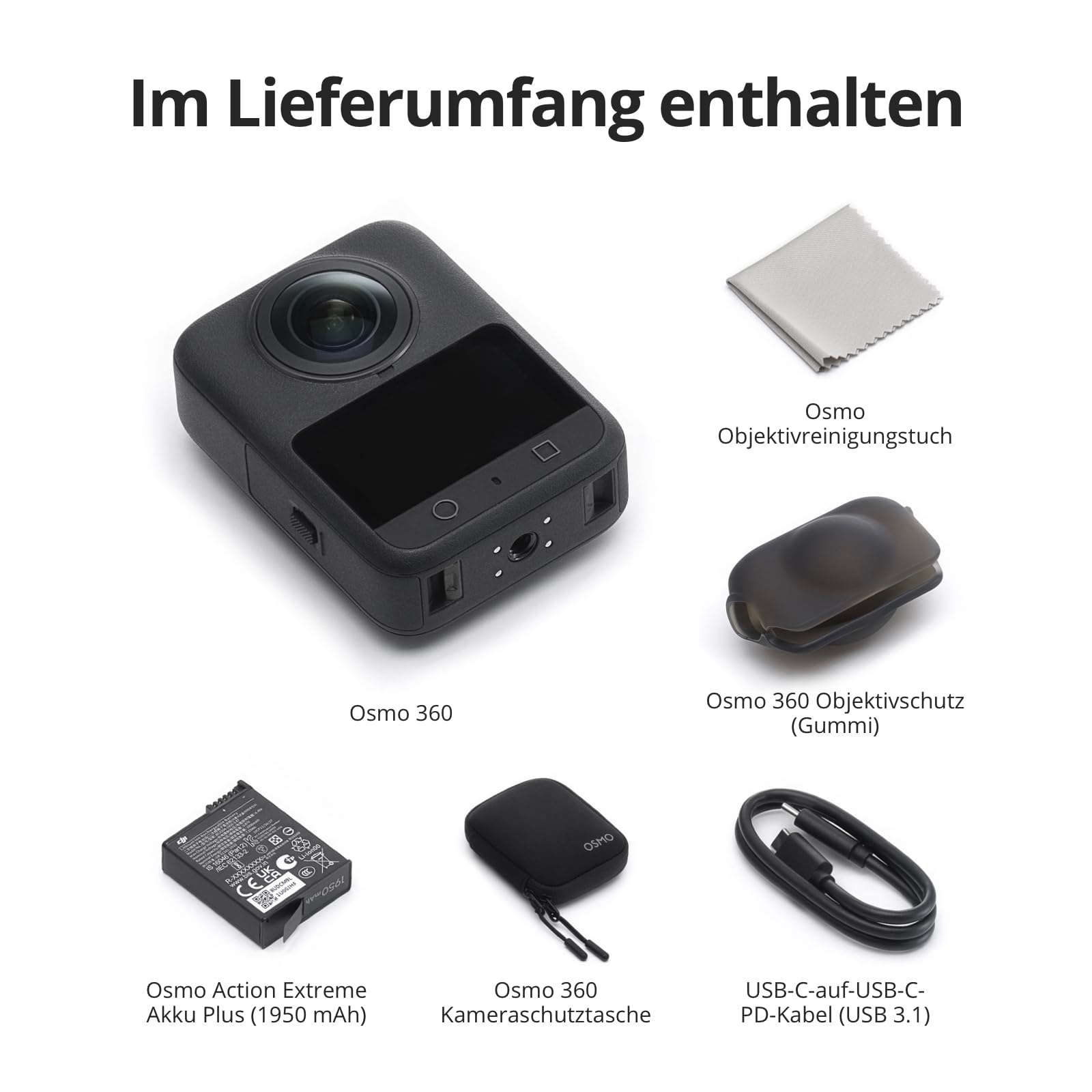 DJI Action-Cam »Osmo 360 Standard Combo« 8K 360°-Kamera