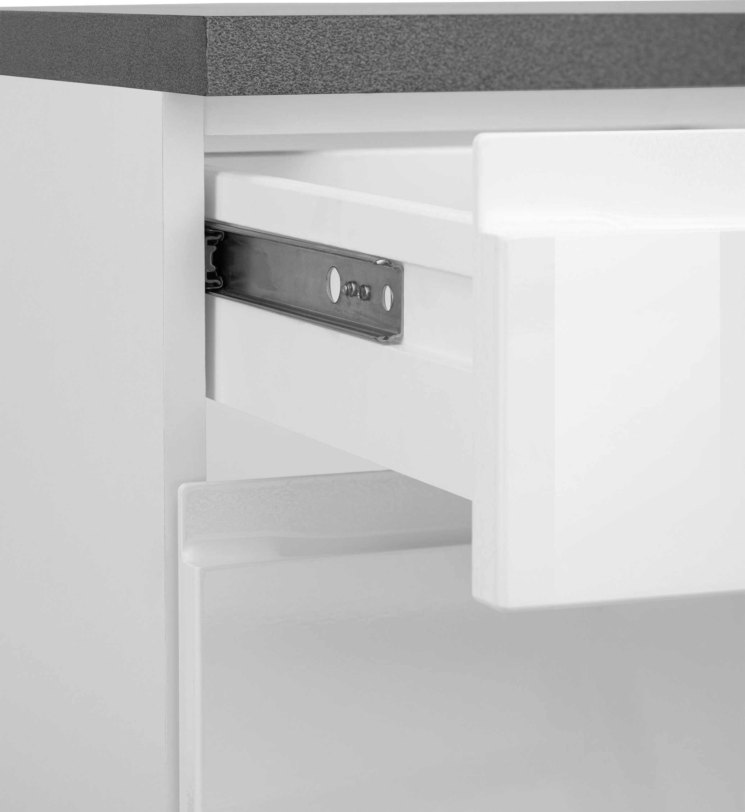 KOCHSTATION Kitchenette »KS-Virginia,neu in verbesserter Ausführung« largeur 390 cm, soft-close, sans appareils électriques