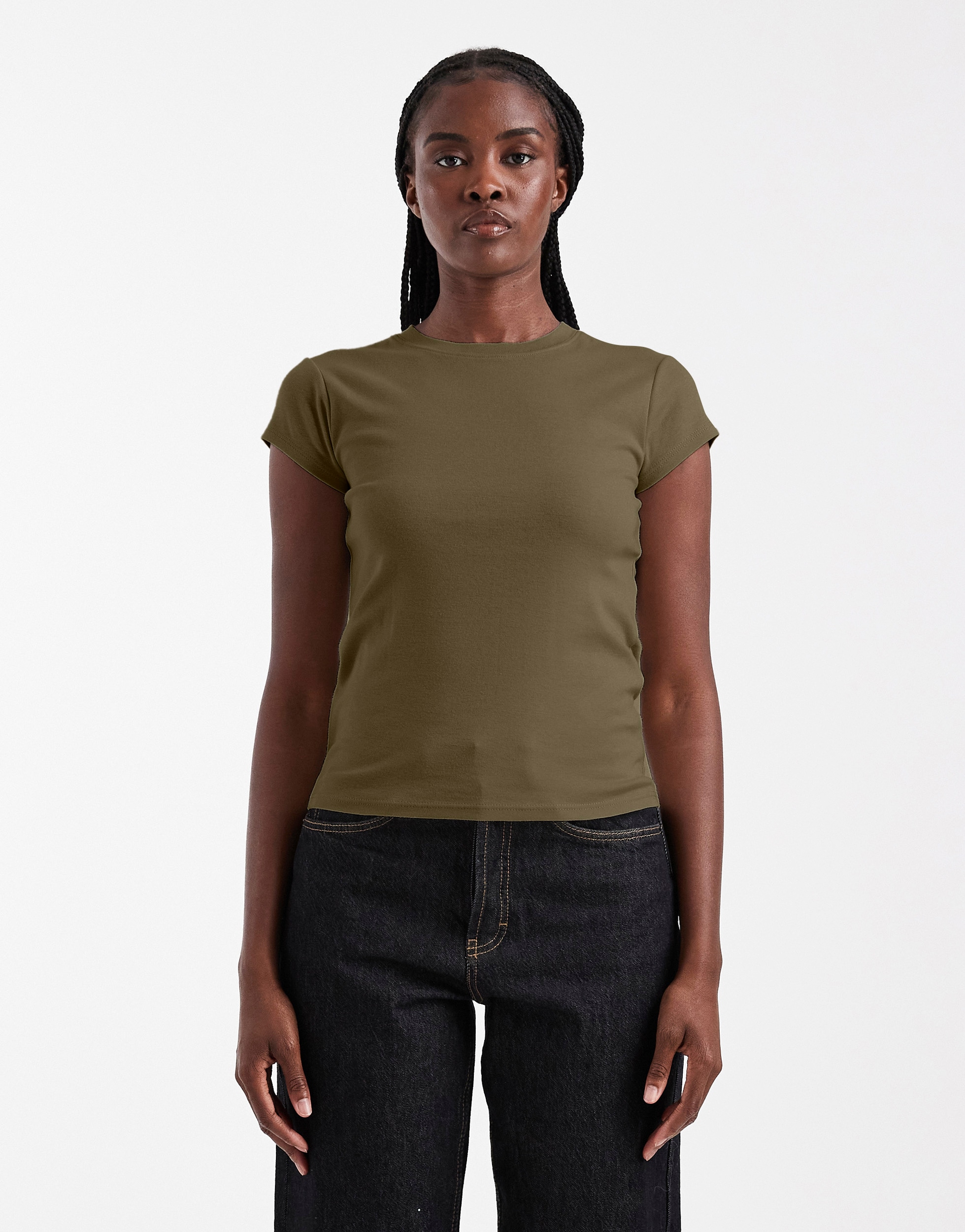 TOPSHOP Shirt à col rond »TSEVERYDAY SS TOP JRS NOOS« coton, coupe régulière