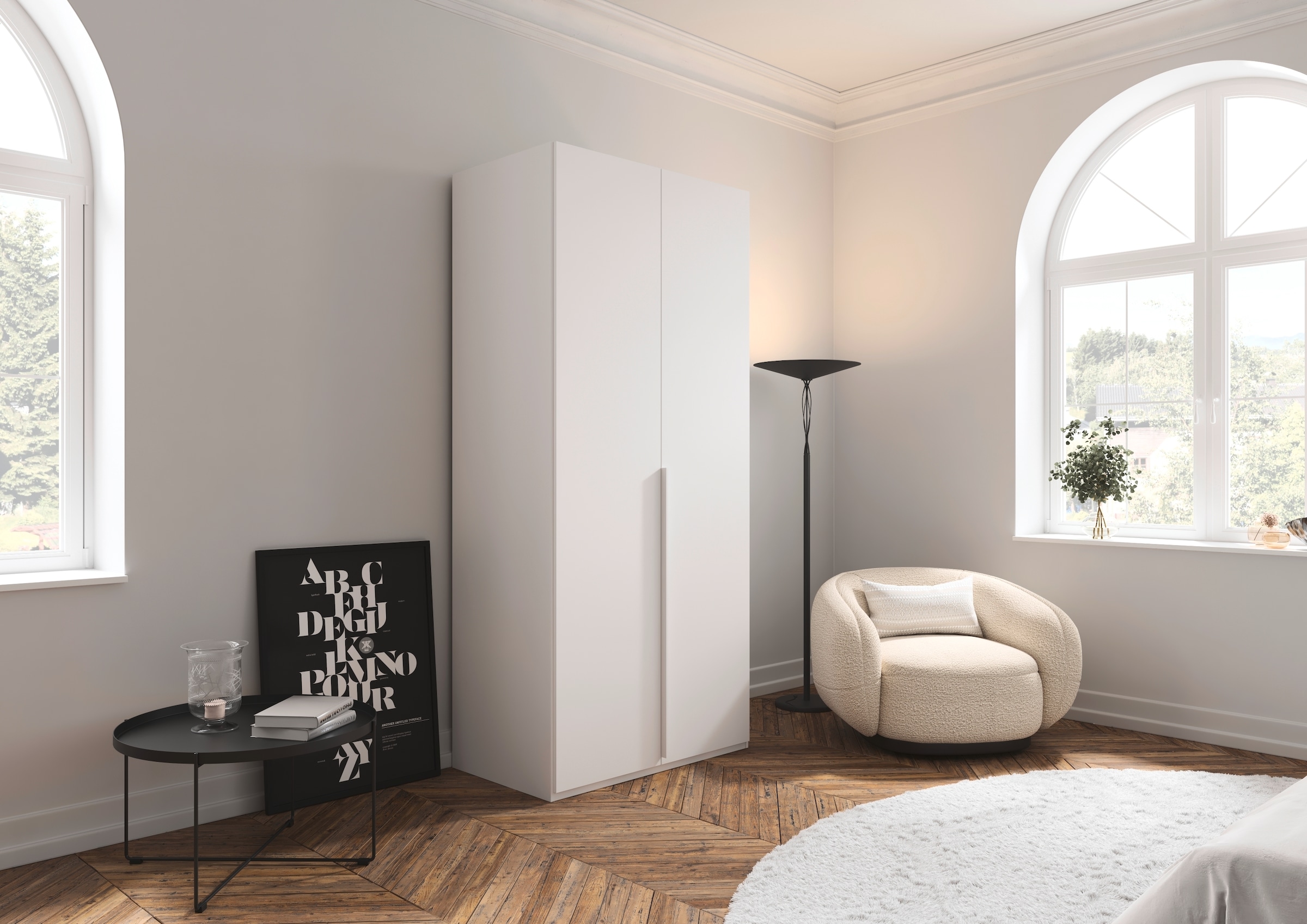 LeGer Home by Lena Gercke Armoires à vêtements »Schrank Garderobe Ankleide Schlafzimmer Flur SERINA Eyecatcher« in 6 Breiten, 3 Ausführungen und mit Front Glas oder Dekor MADE IN GERMANY