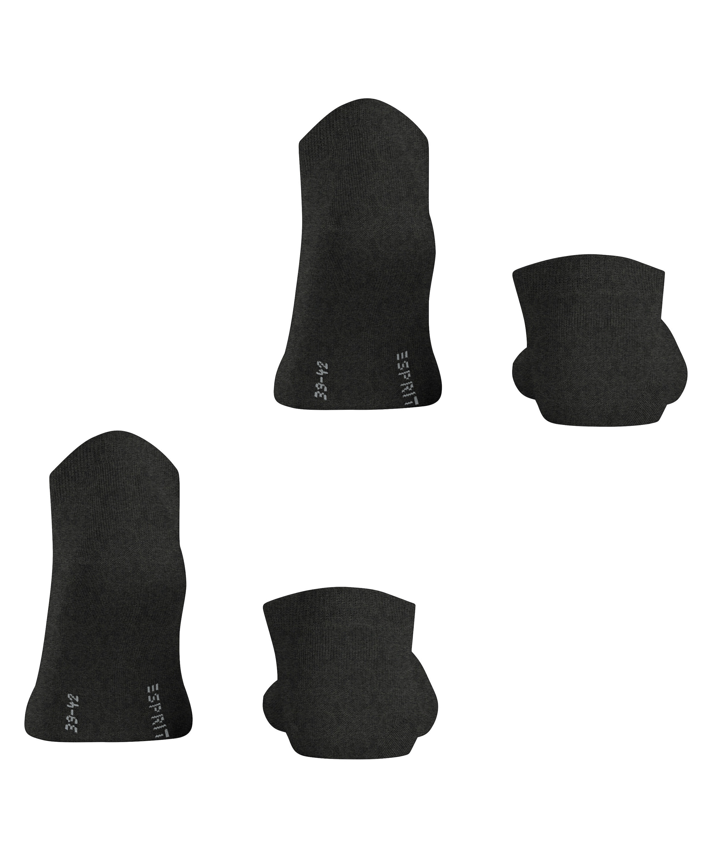 Esprit »Basic Uni« 2 paires,  doux, chaussettes unies, bord étroit