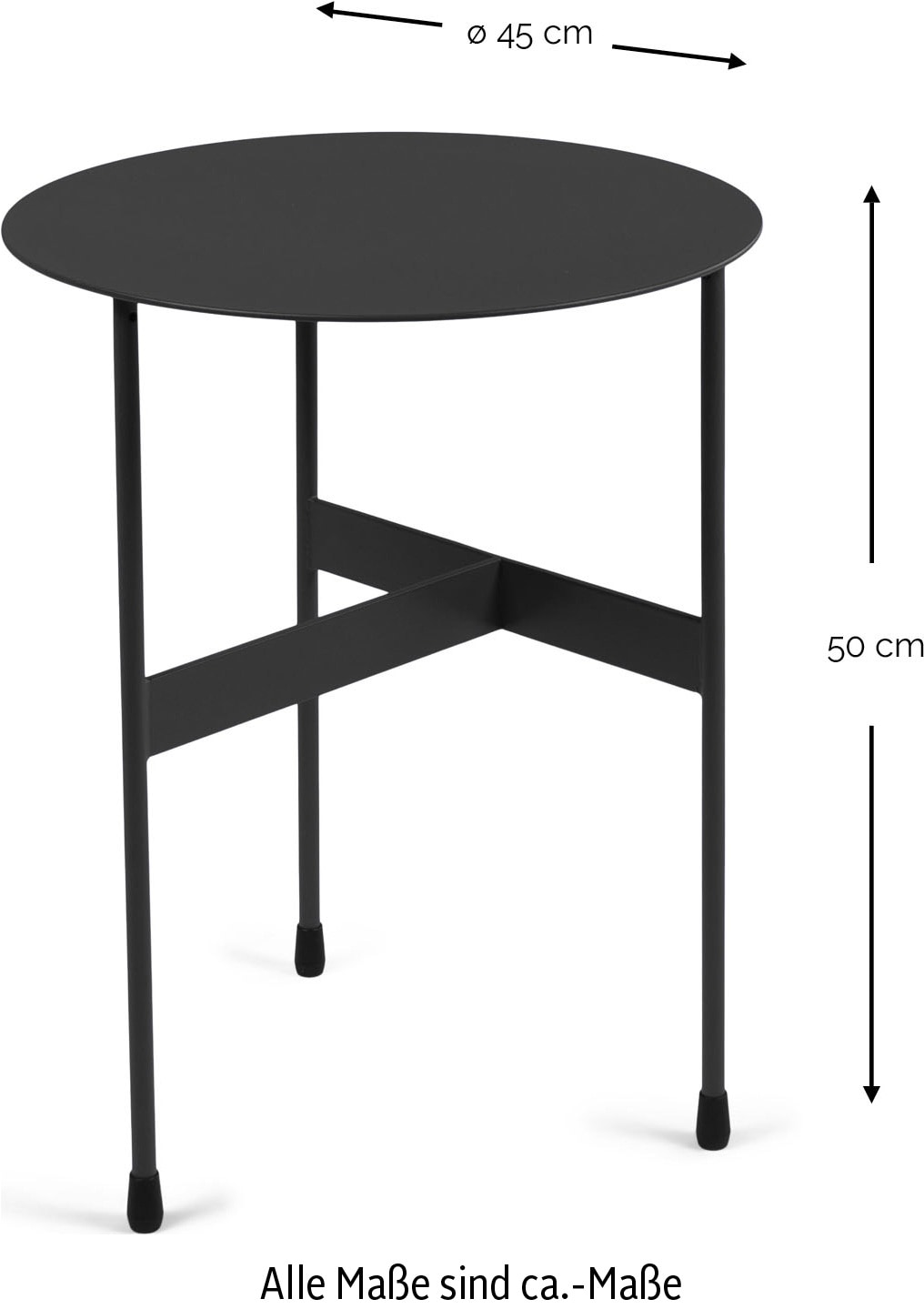 Spinder Design Table d'appoint »MIRA HIGH« table d'appoint en acier