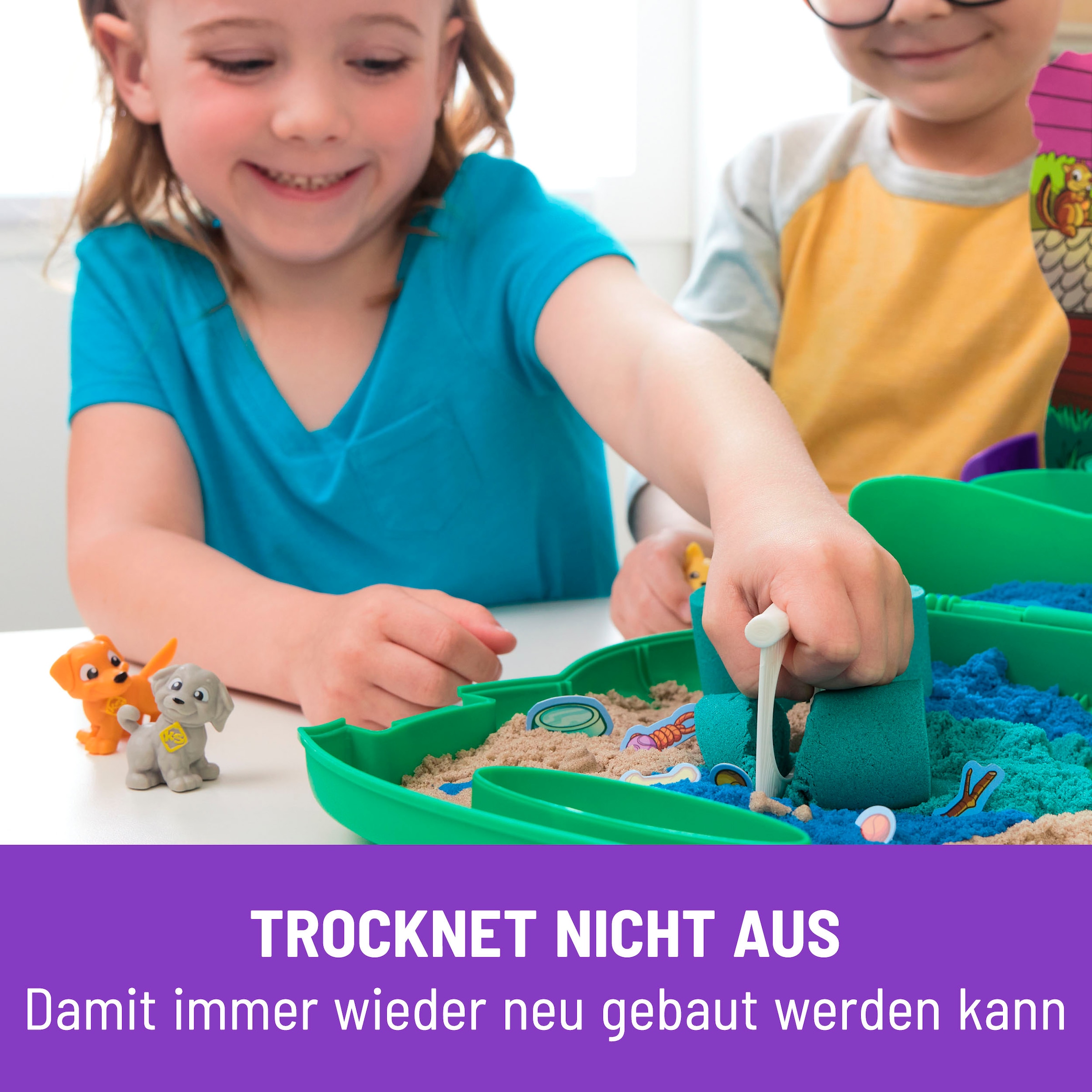Spin Master Set créatif »Kinetic Sand - Hunde Park Koffer 680 g«